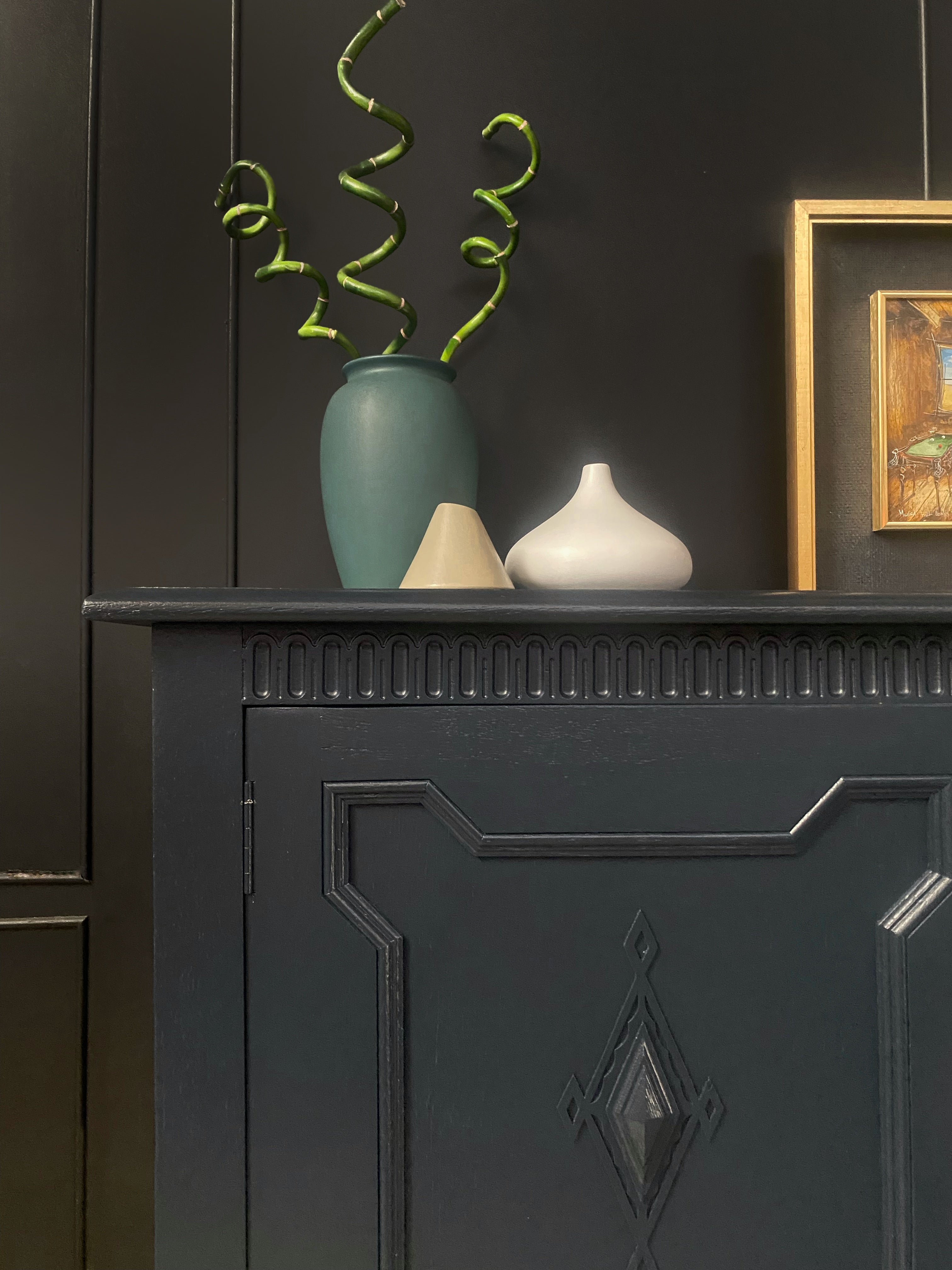 Rich Dark Blue Sideboard / Buffet