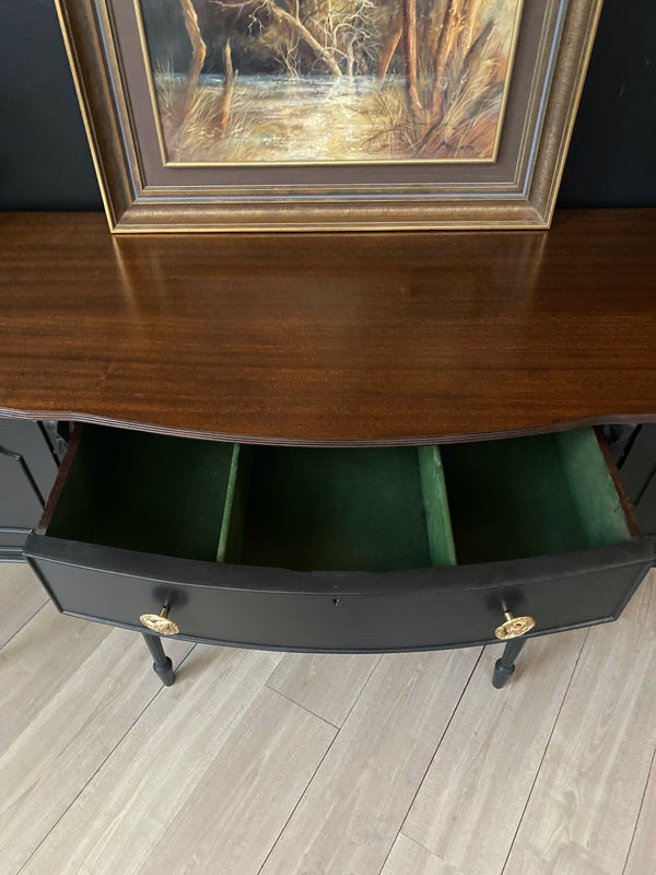 Mid-century sideboard walnut black, view 6
