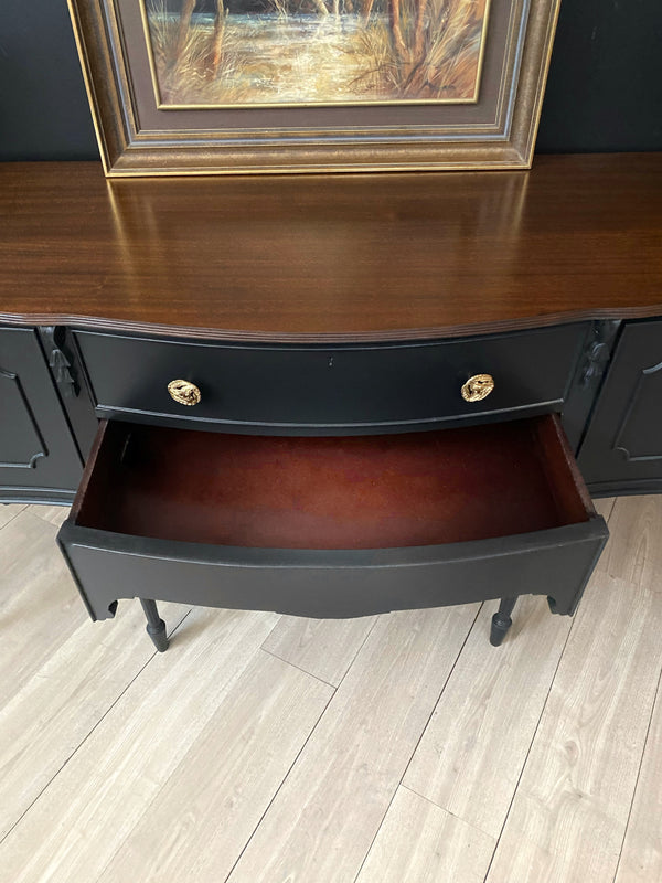 Mid-century sideboard walnut black, view 9