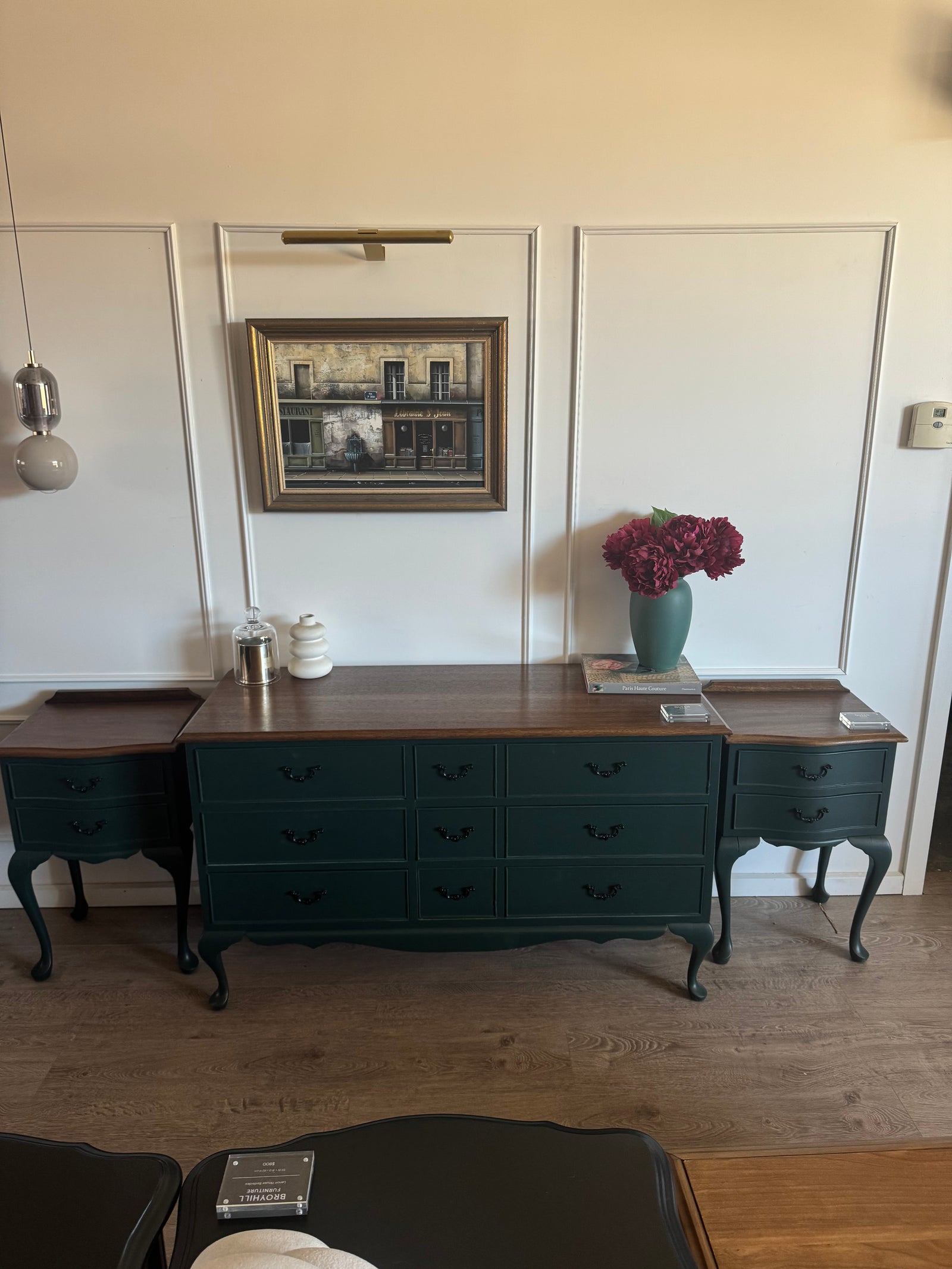 Mid-century dresser green