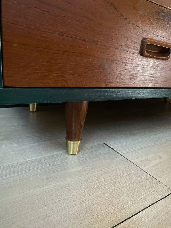 Mid-century cabinet teak forest green, view 6