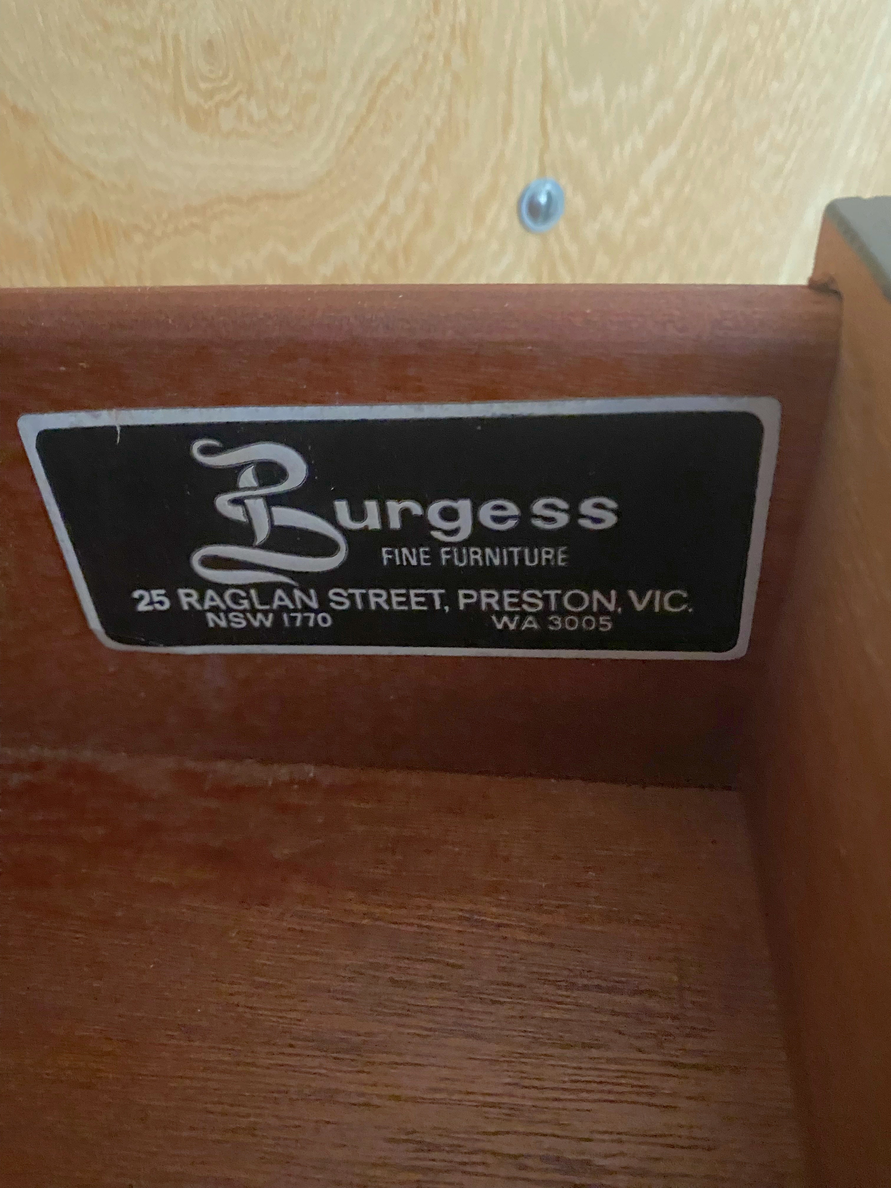 ‘Burgess Furniture’ sideboard / buffet dark blue