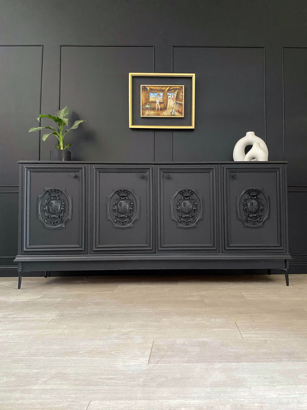Mid-century sideboard black, view 2