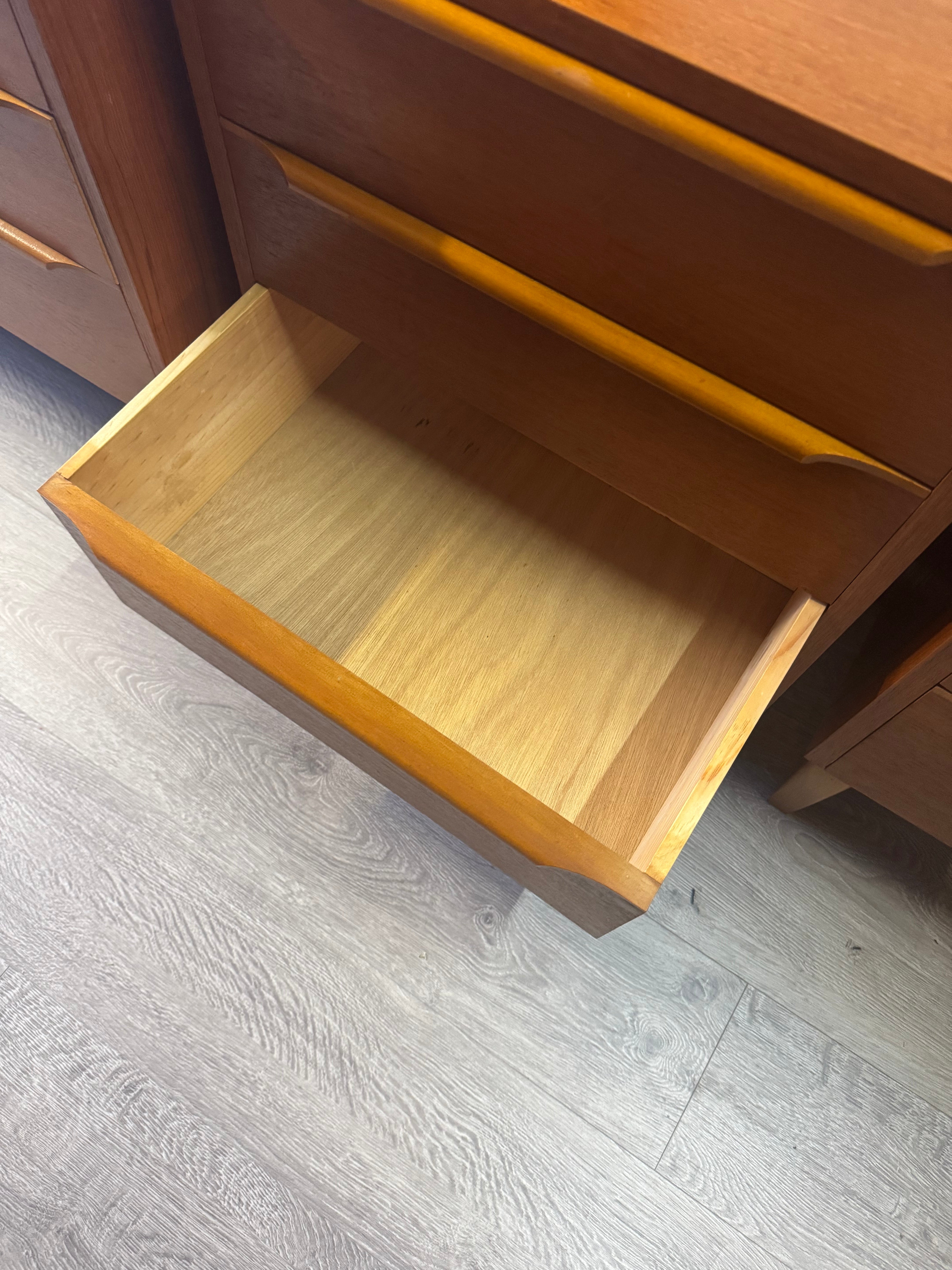 'Reliance Furniture' Wave Handled Bedside Tables