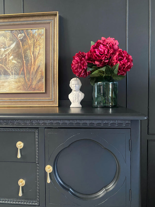 Mid-century sideboard black, view 4