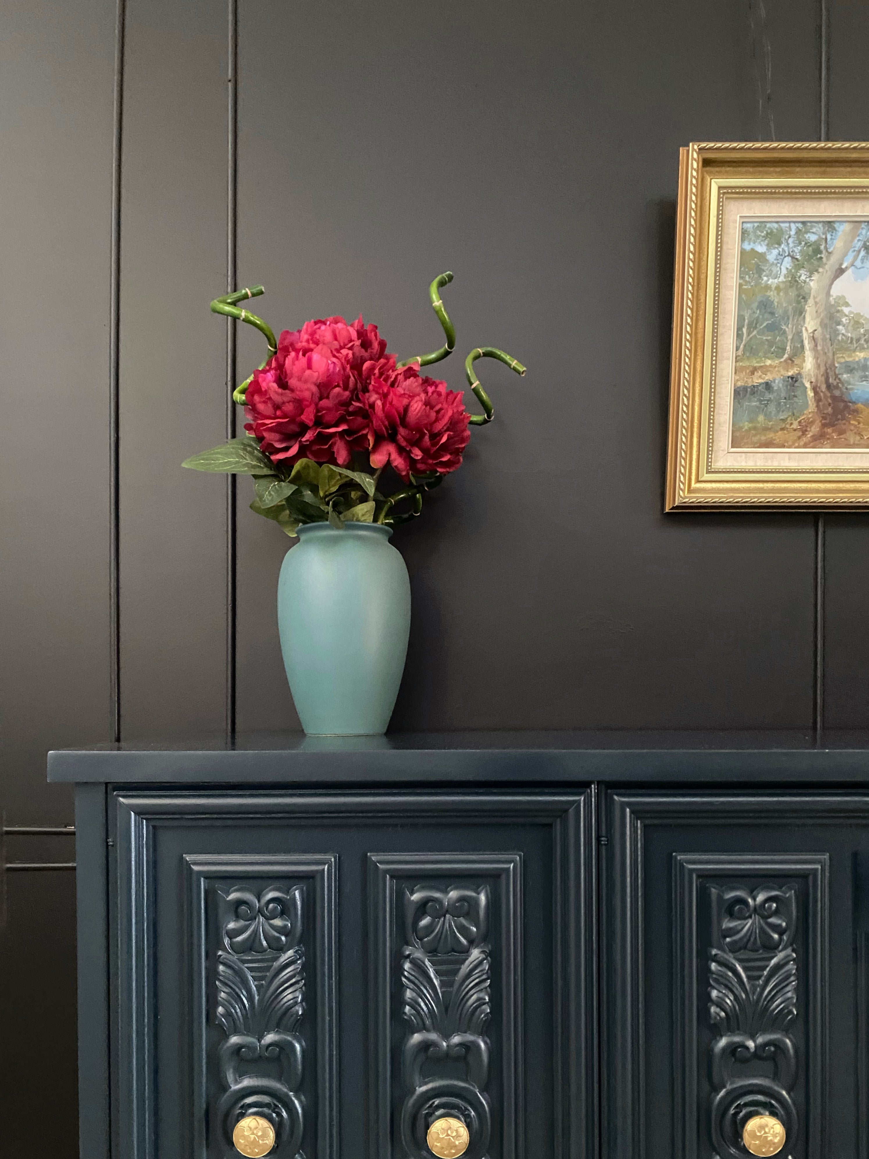 ‘Burgess Furniture’ sideboard / buffet dark blue