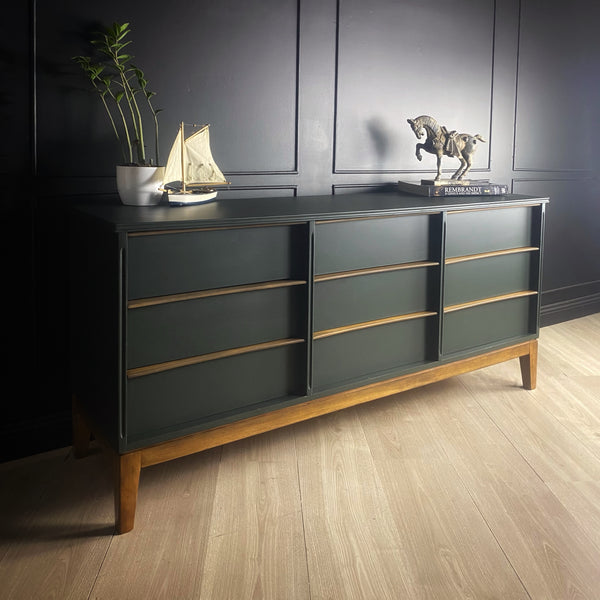 Hayson Furniture dresser walnut dark green, view 5