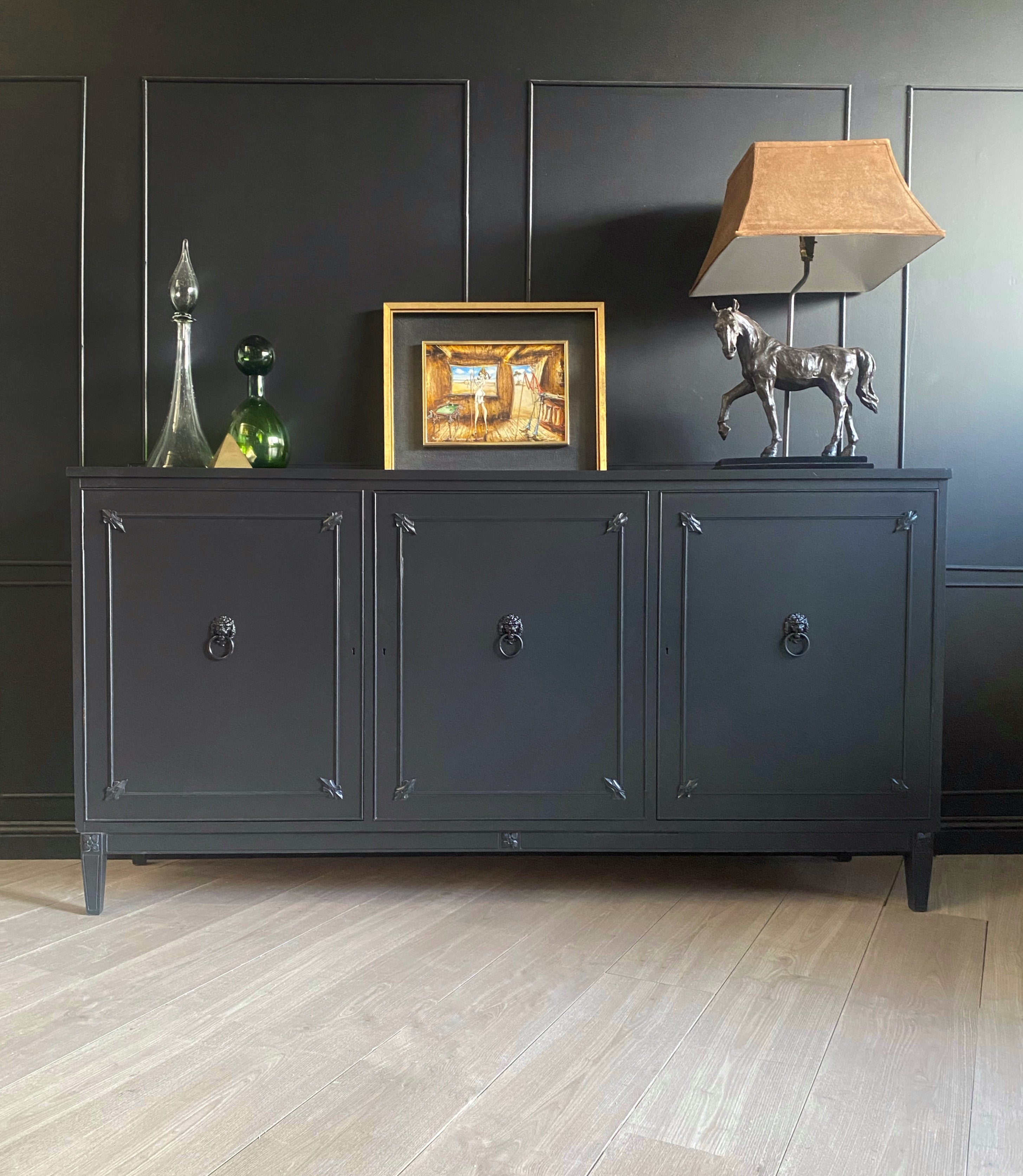 Beautiful Black Lion Hardware Buffet