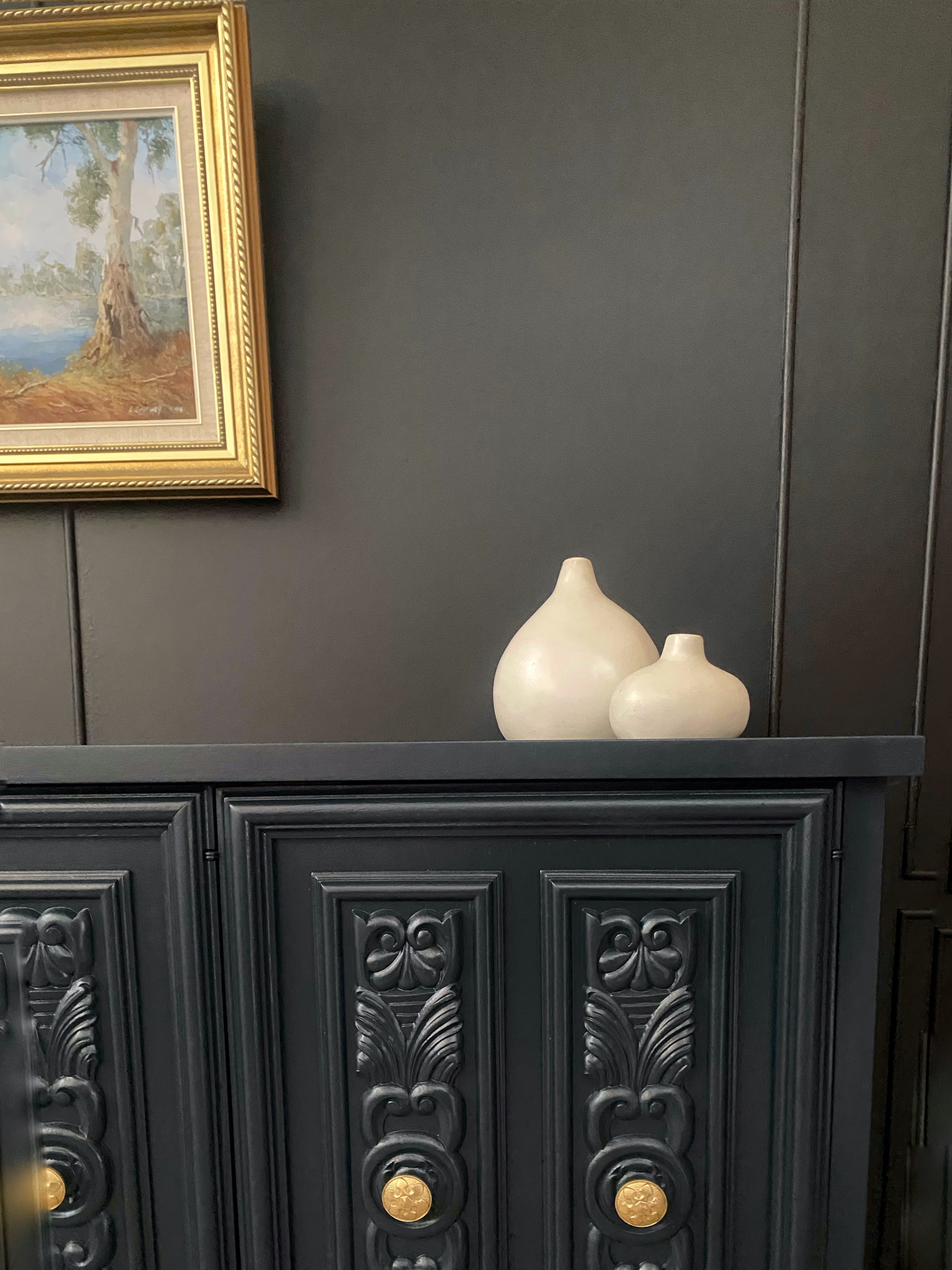 ‘Burgess Furniture’ sideboard / buffet dark blue