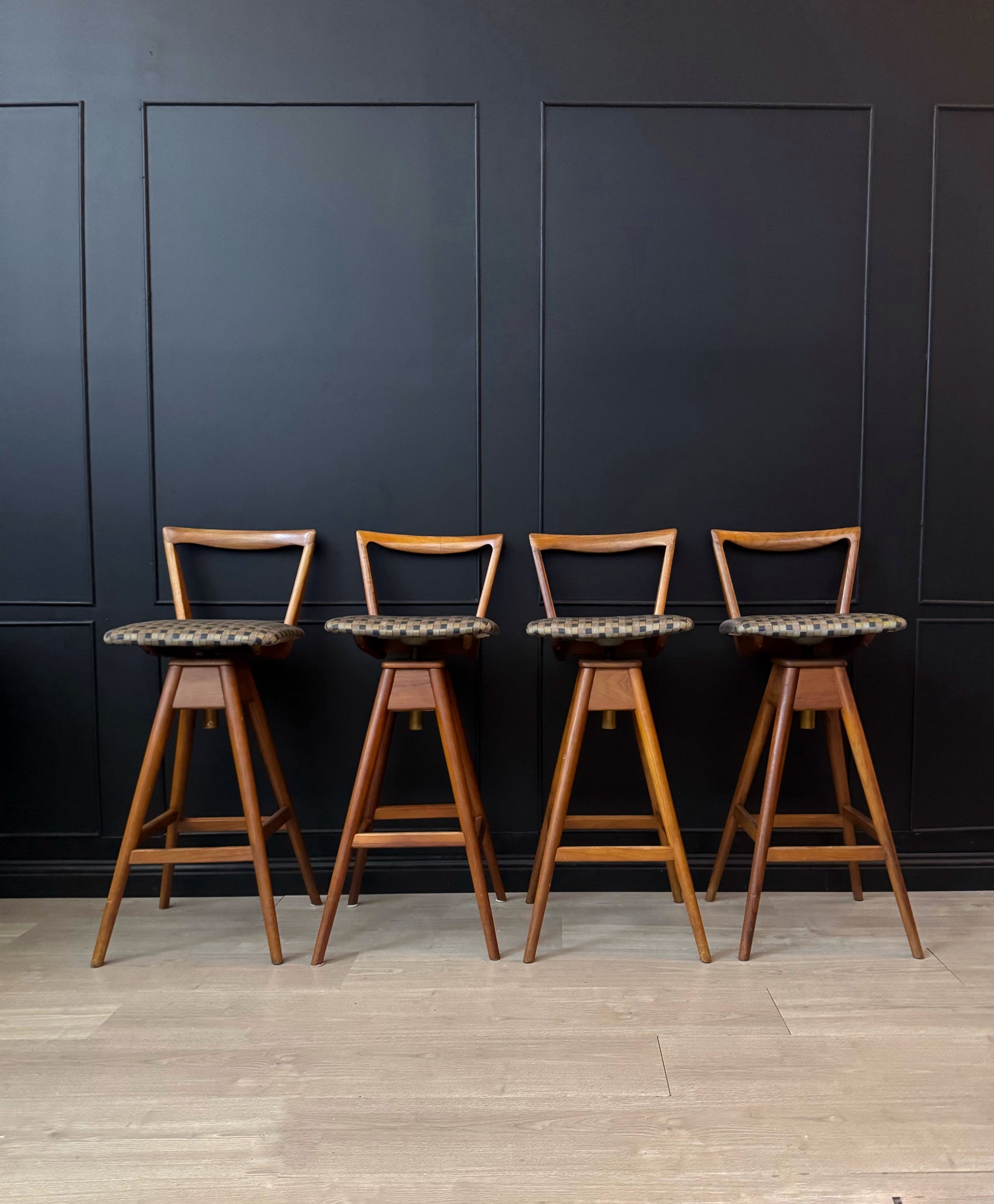 TH Brown bar stools blackwood