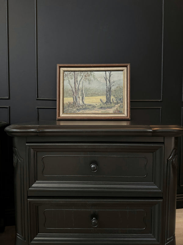 Mid-century bedside tables black, view 6