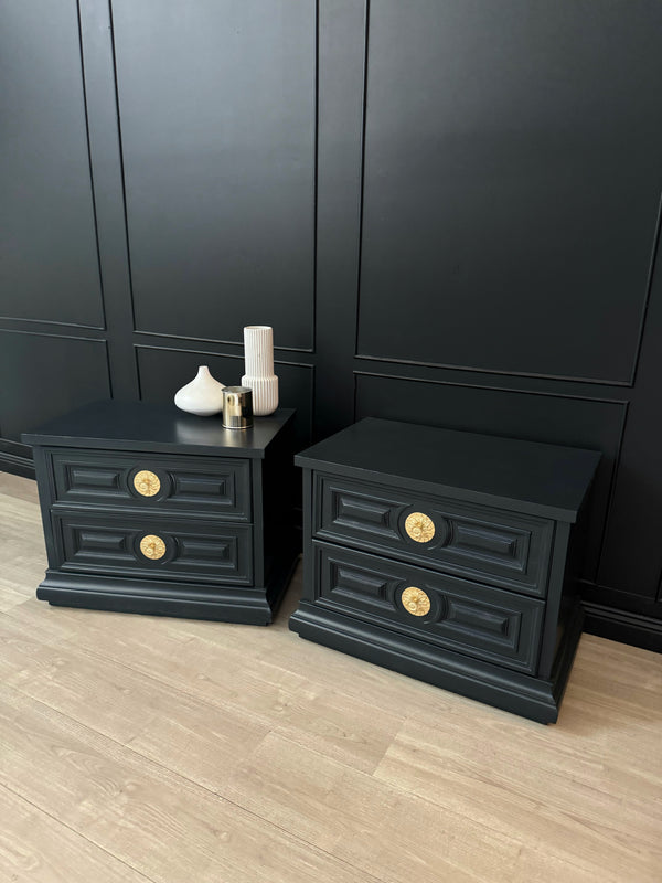 Burgess Furniture bedside tables dark blue, view 4