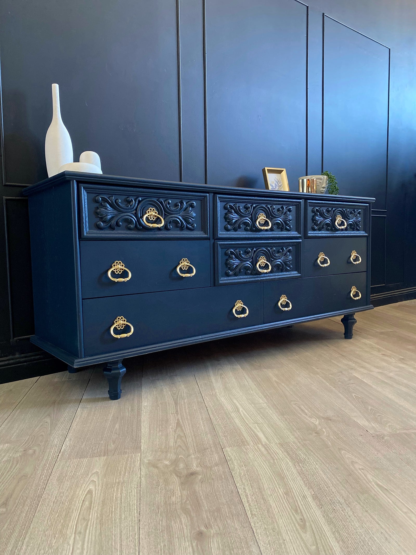 Hayson Furniture dresser dark blue