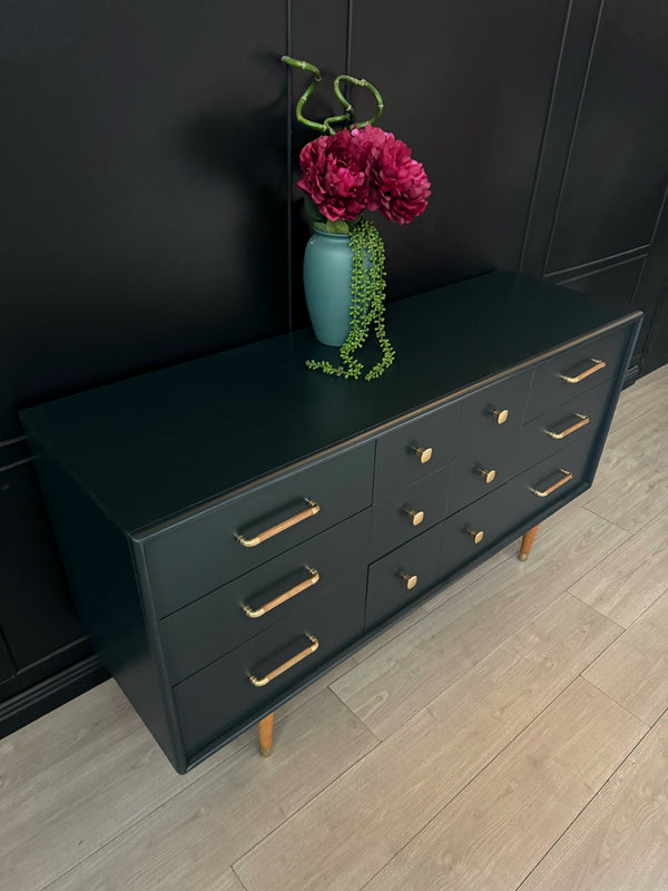 Reliance Furniture dresser dark green, view 5