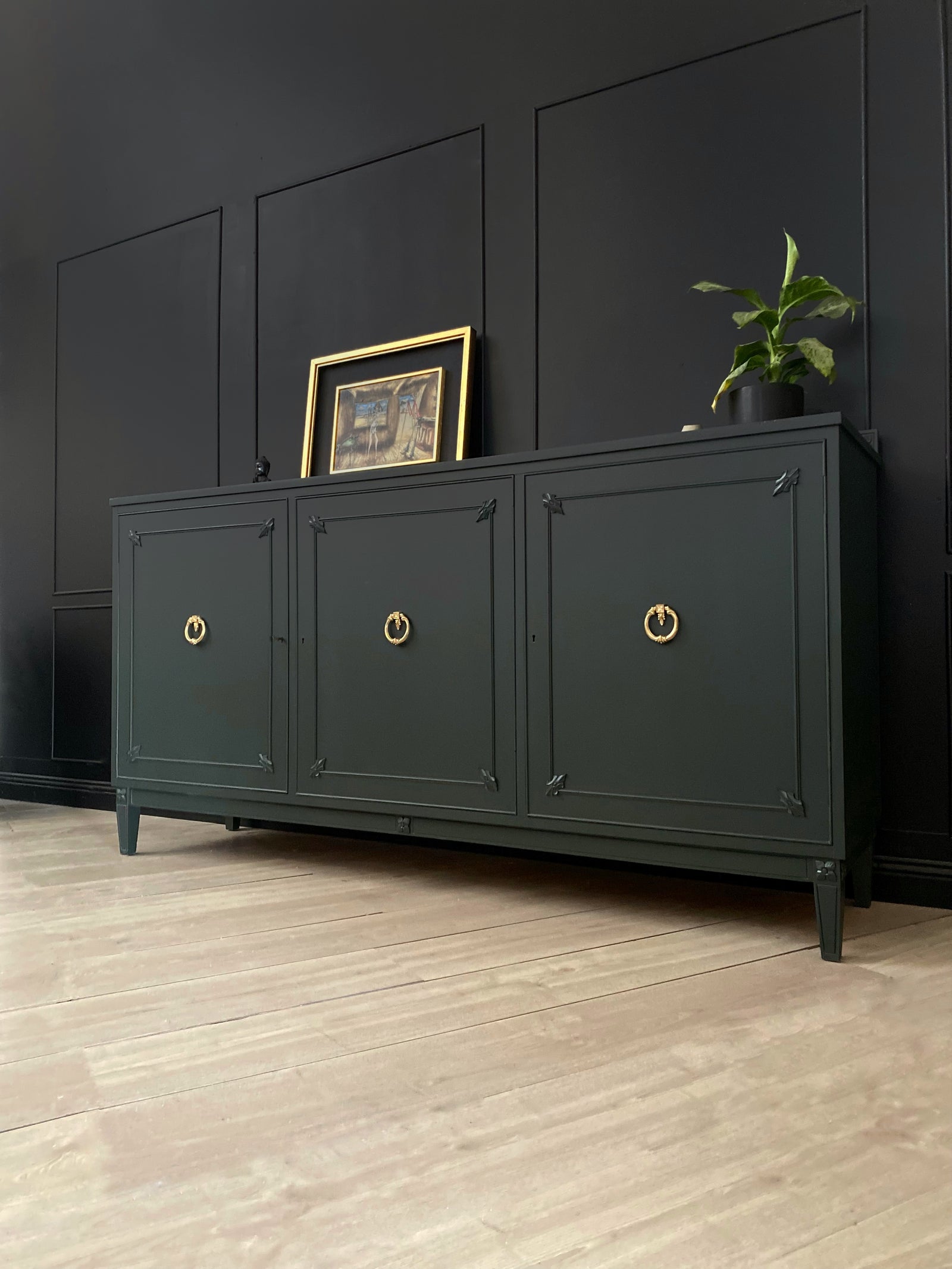 Mid-century sideboard dark green
