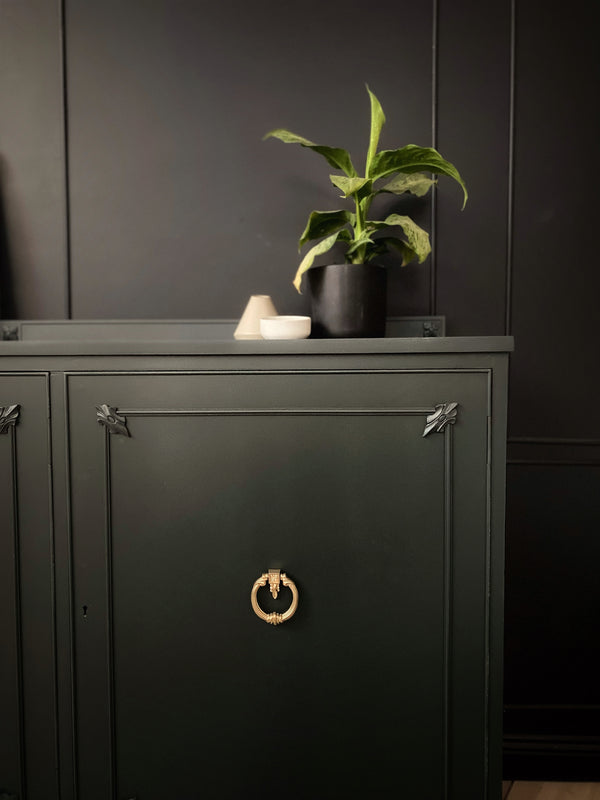 Mid-century sideboard dark green, view 5