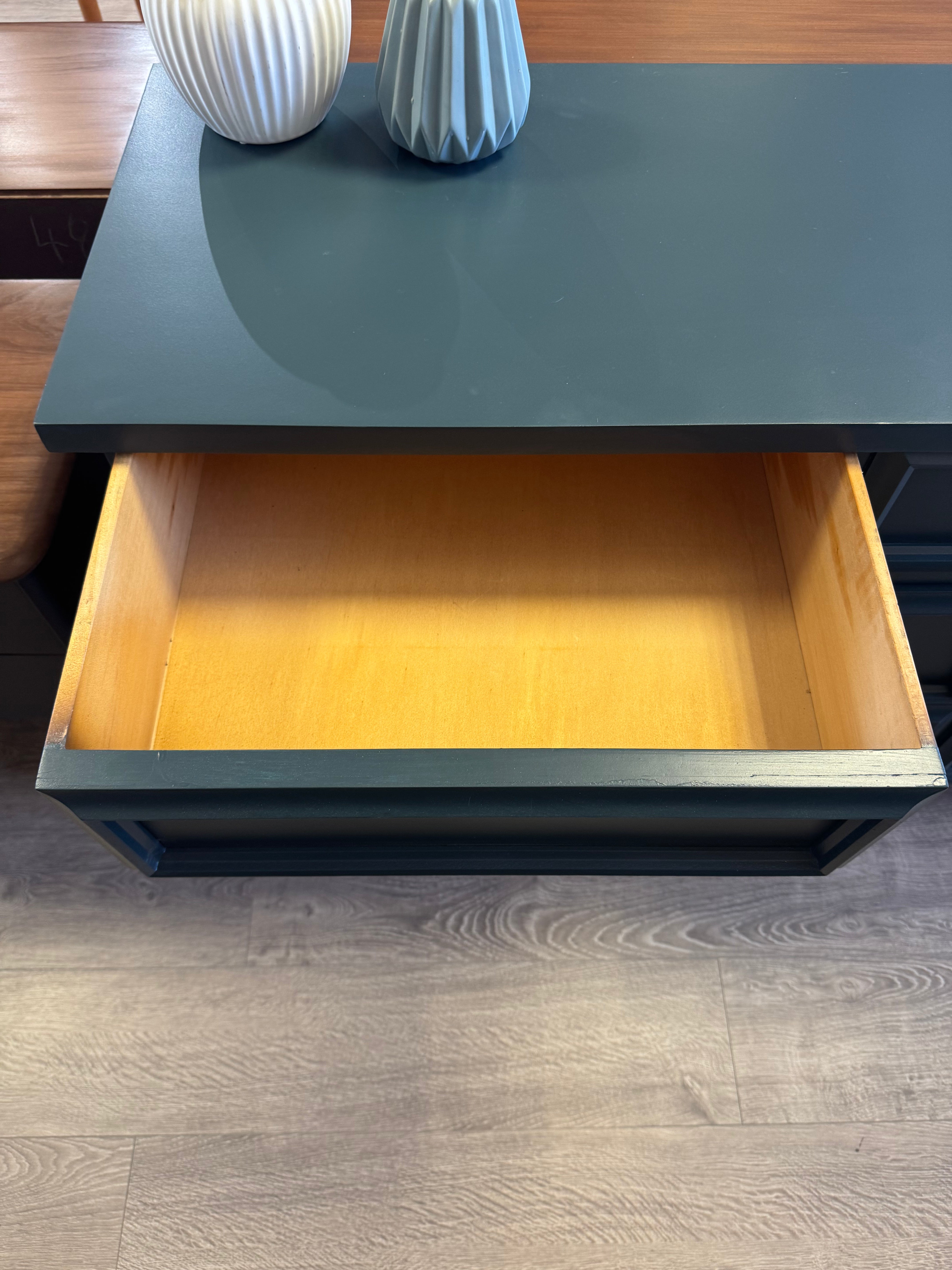 'Reliance Furniture' 7 Drawer Dresser with gold legs