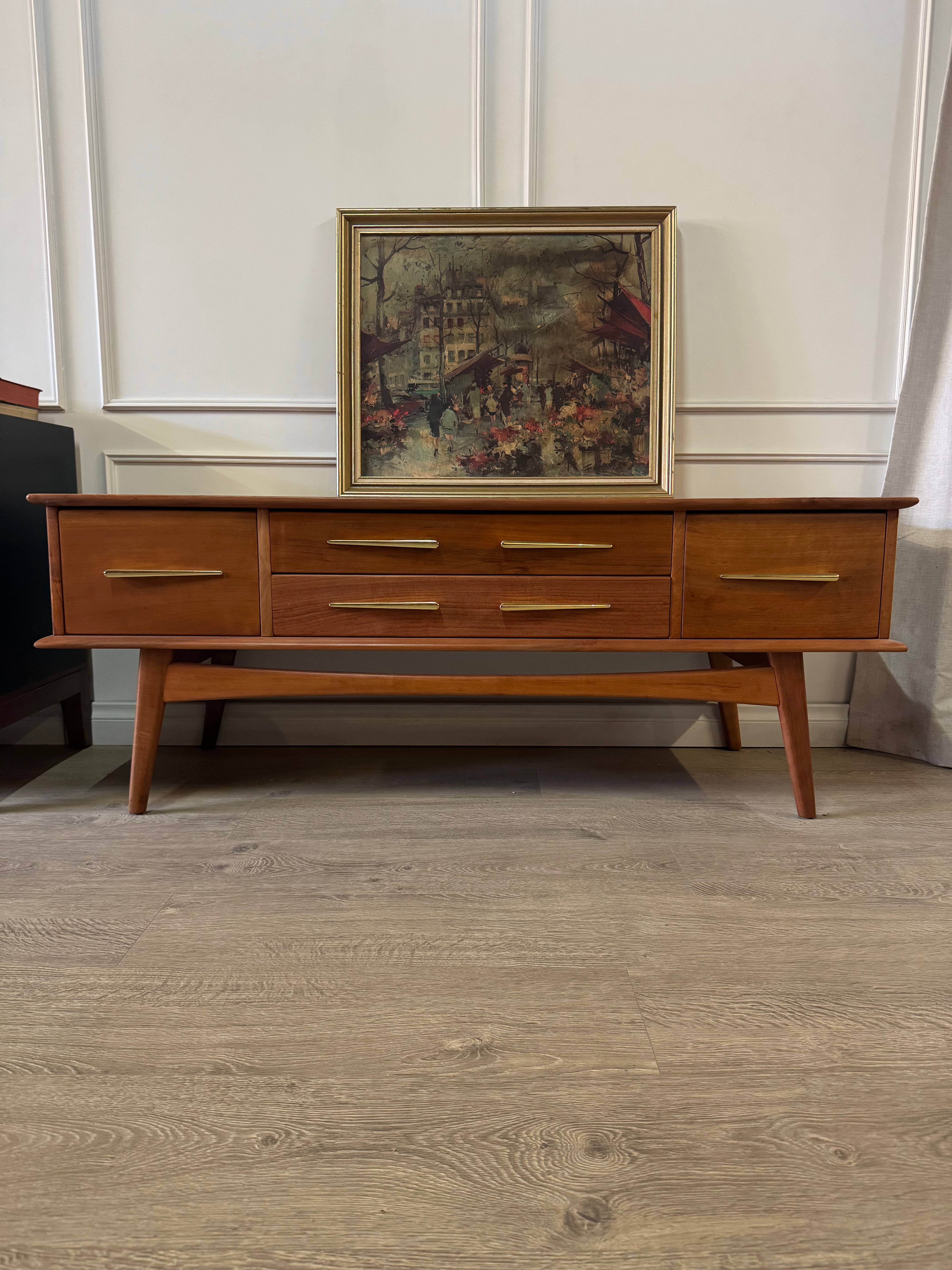 Fler lowboy console / tv unit with modern hardware