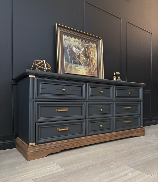 Drexel Furniture dresser charcoal, view 3