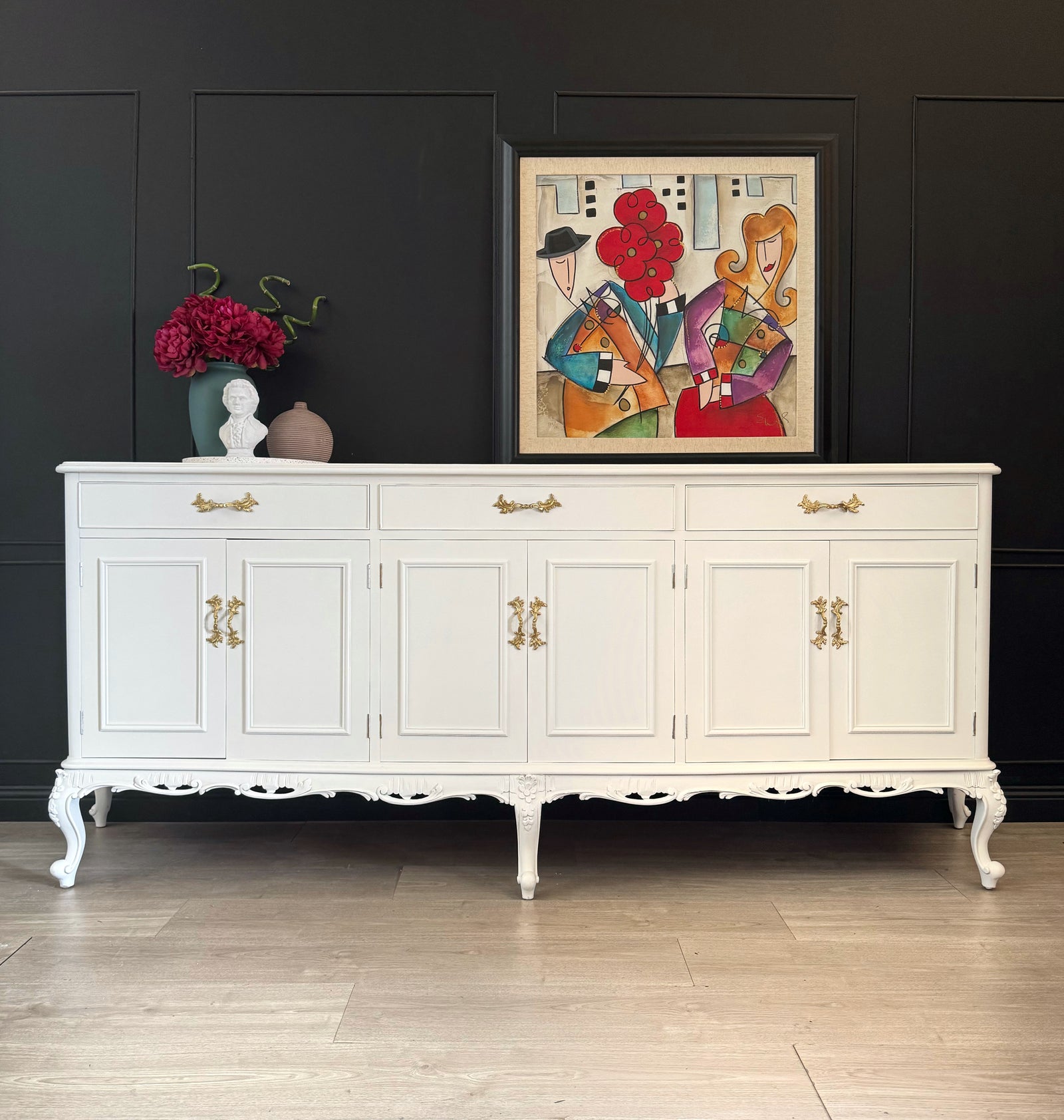 Mid-century sideboard white