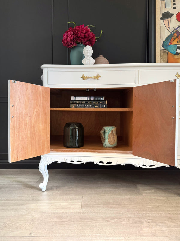 Mid-century sideboard white, view 6