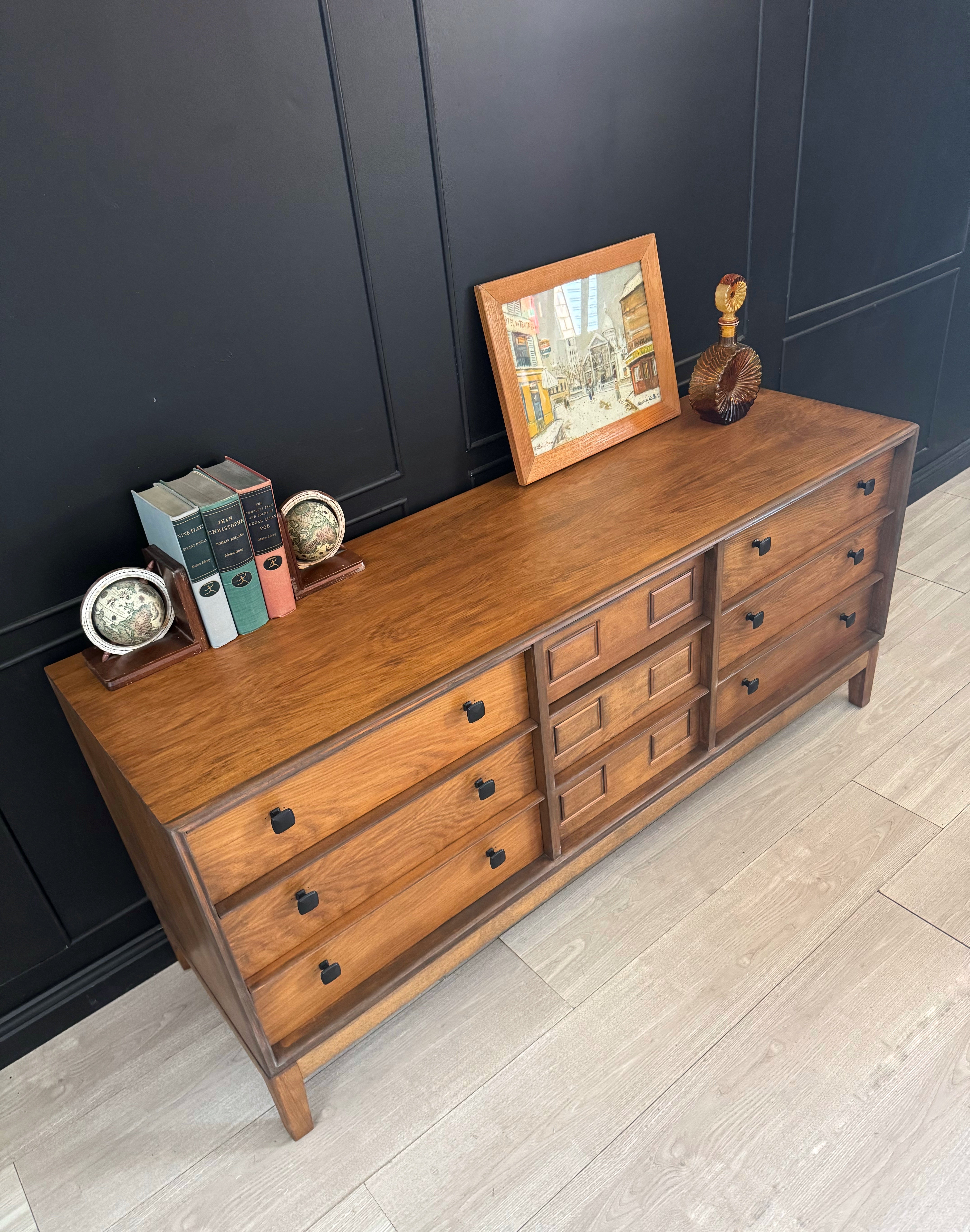 ‘Hayson Furniture’ 9 drawer dresser - stained