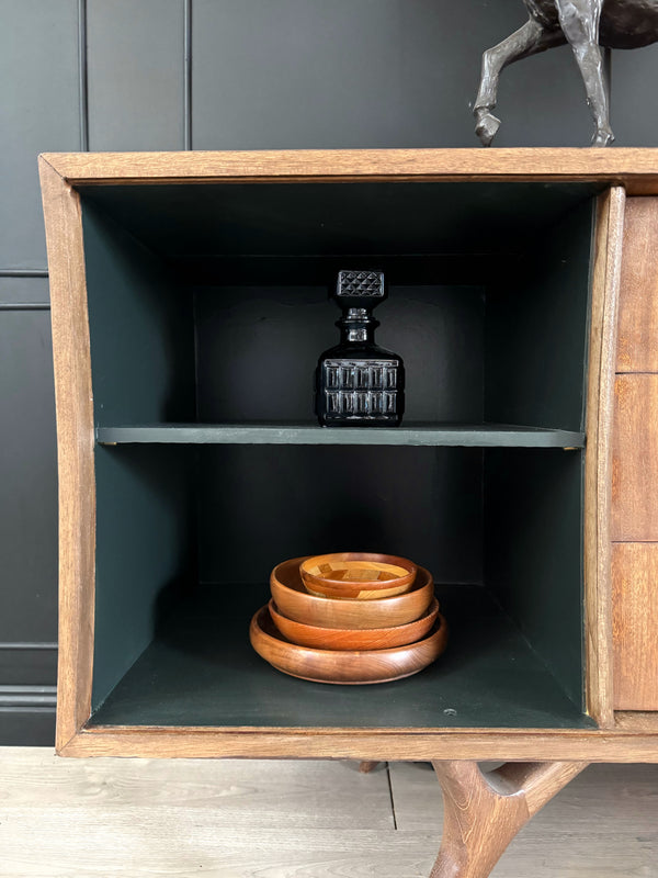 Mid-century sideboard forest green, view 9