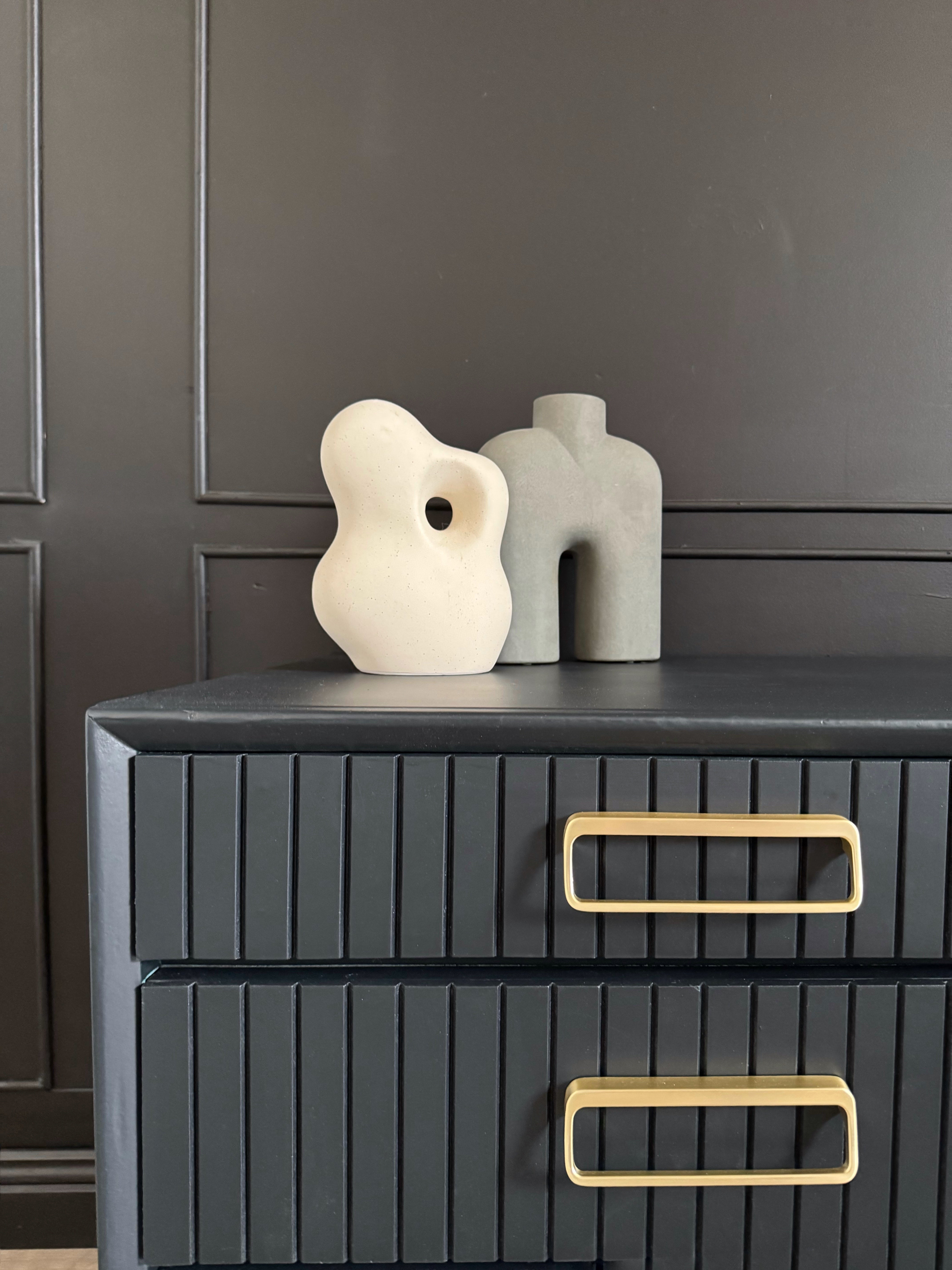 MCM dresser with swing out shelves