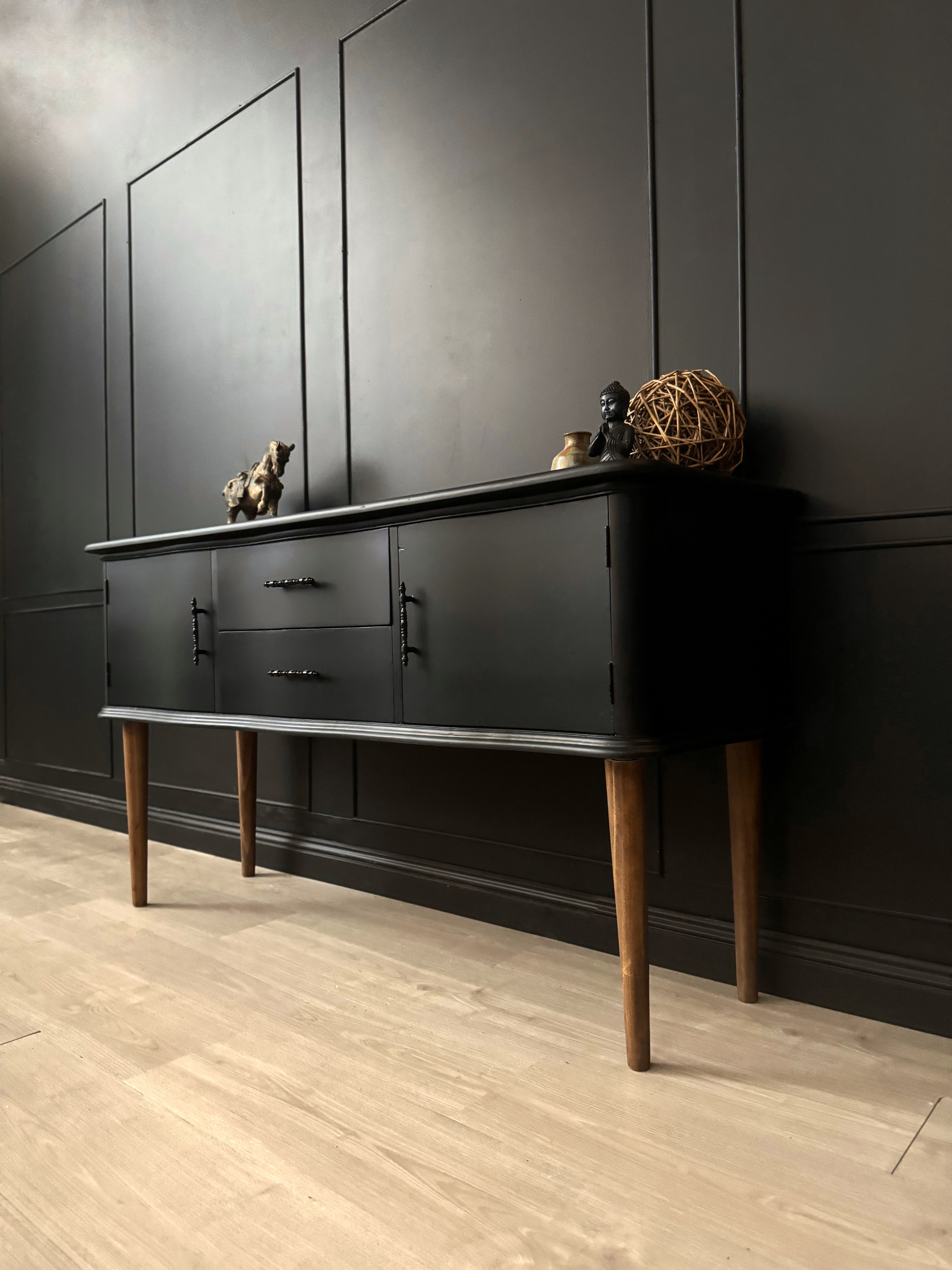 Beautiful Serpentine bedside tables