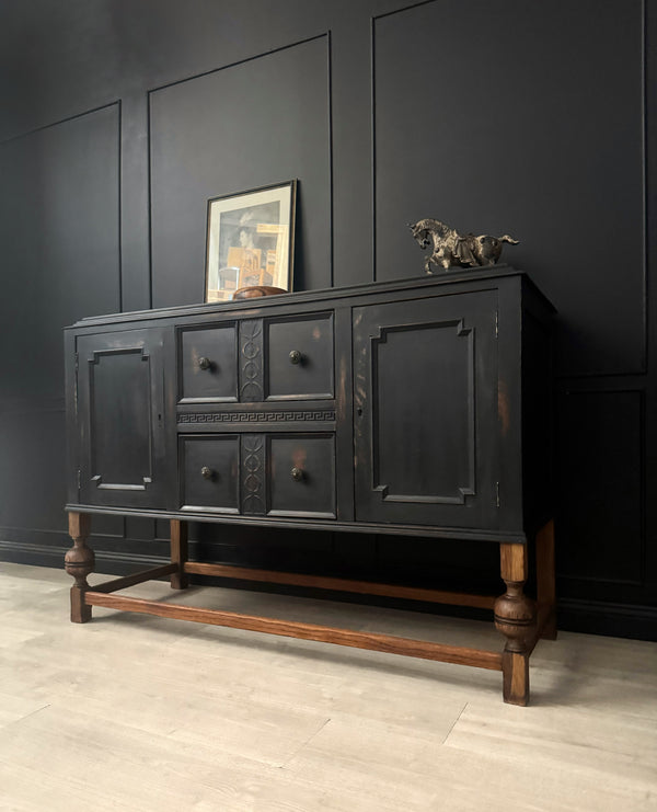 Mid-century sideboard dark grey, view 2