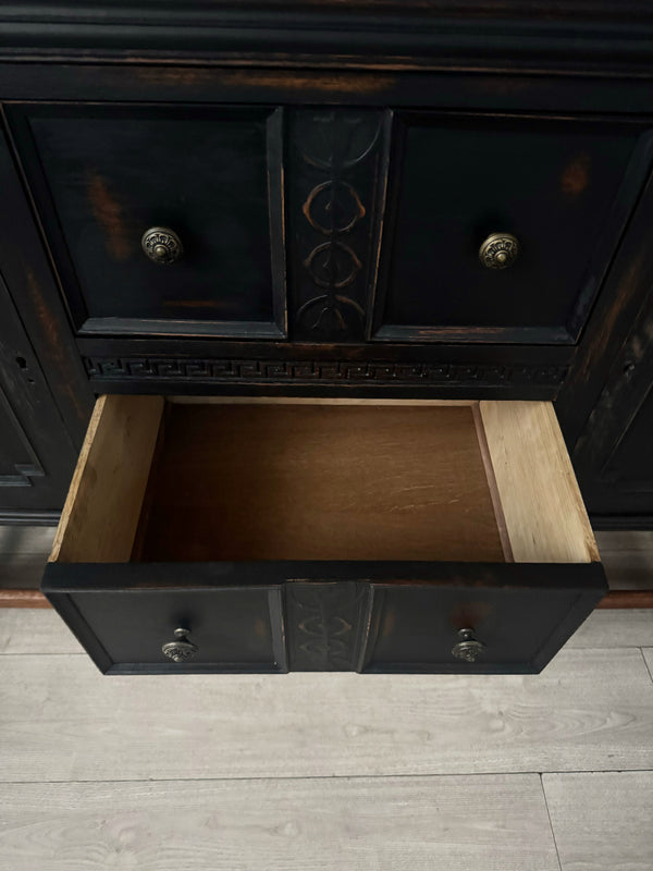 Mid-century sideboard dark grey, view 10