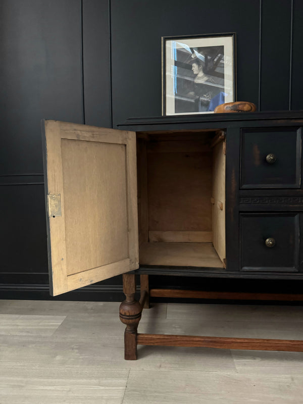 Mid-century sideboard dark grey, view 8