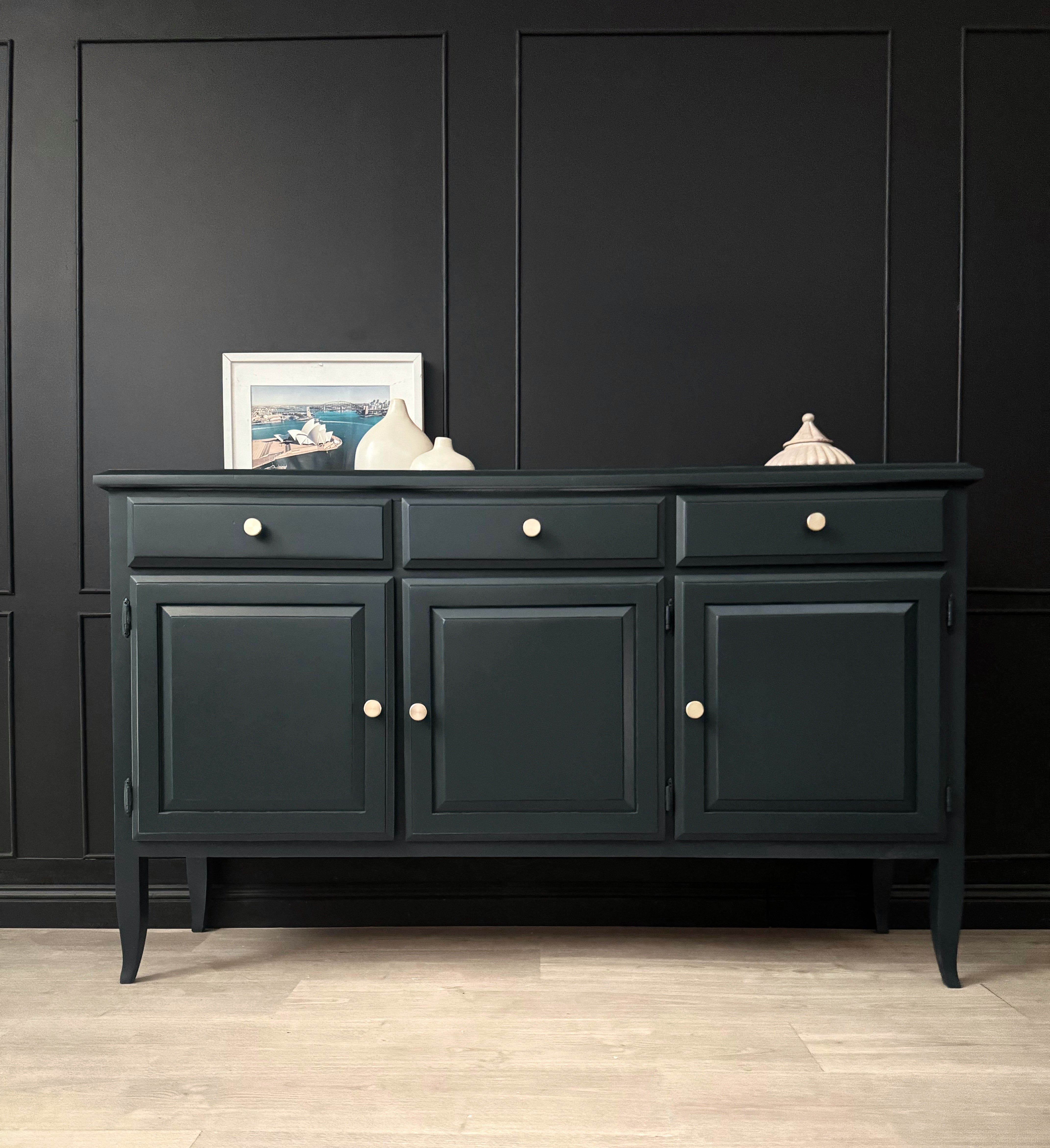 ‘Burgess Furniture’ sideboard buffet - medium/dark blue