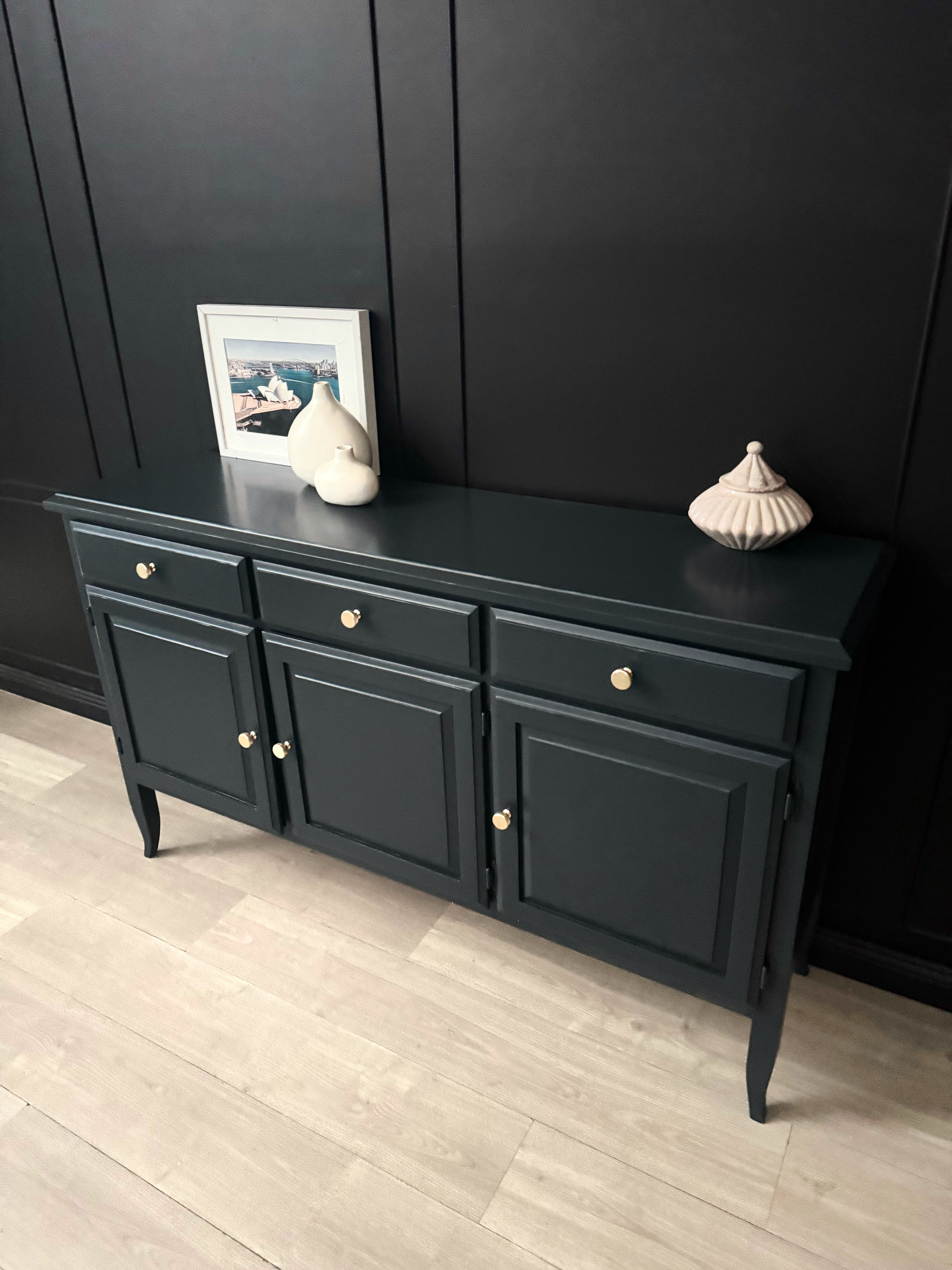 ‘Burgess Furniture’ sideboard buffet - medium/dark blue