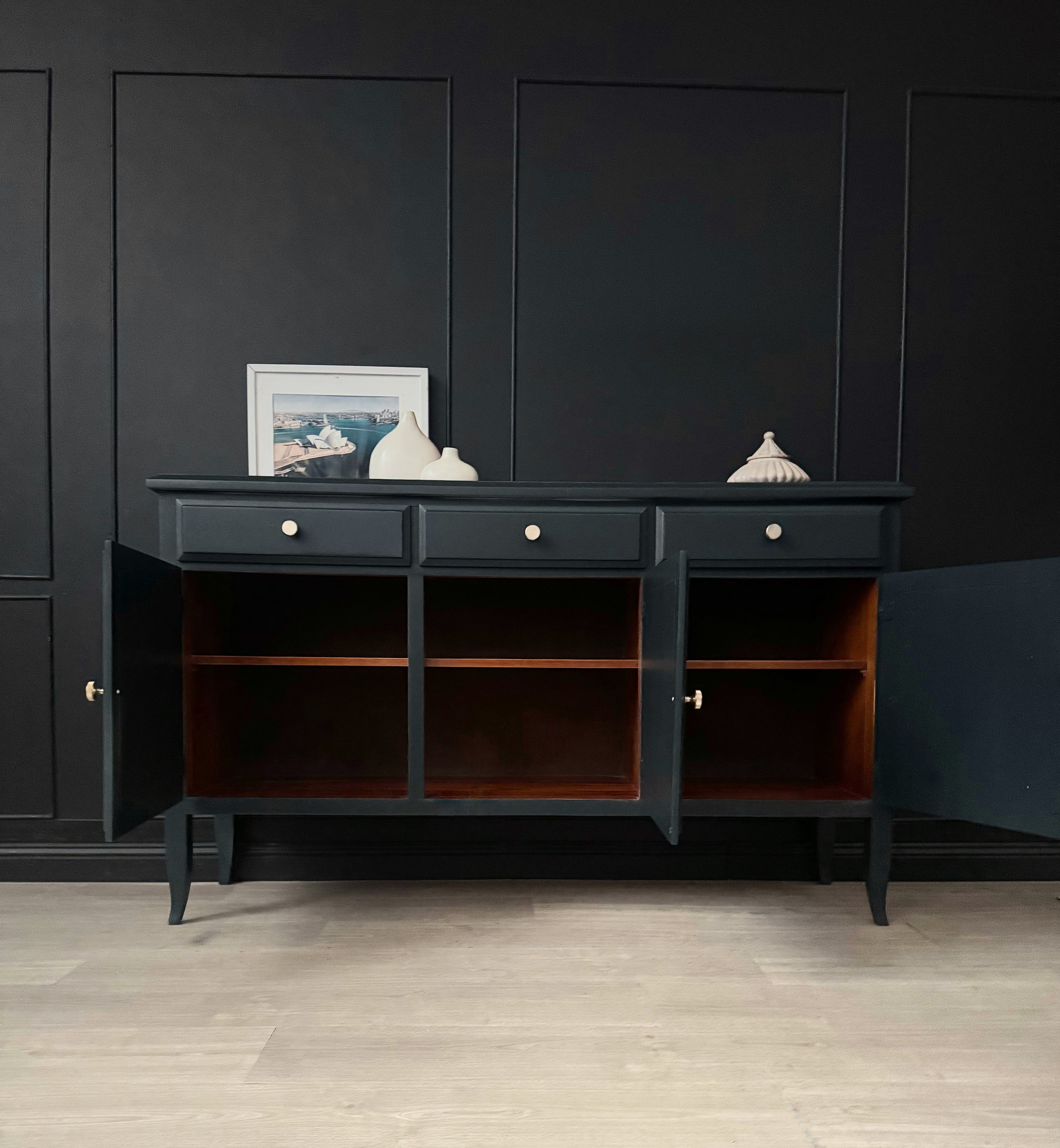 ‘Burgess Furniture’ sideboard buffet - medium/dark blue