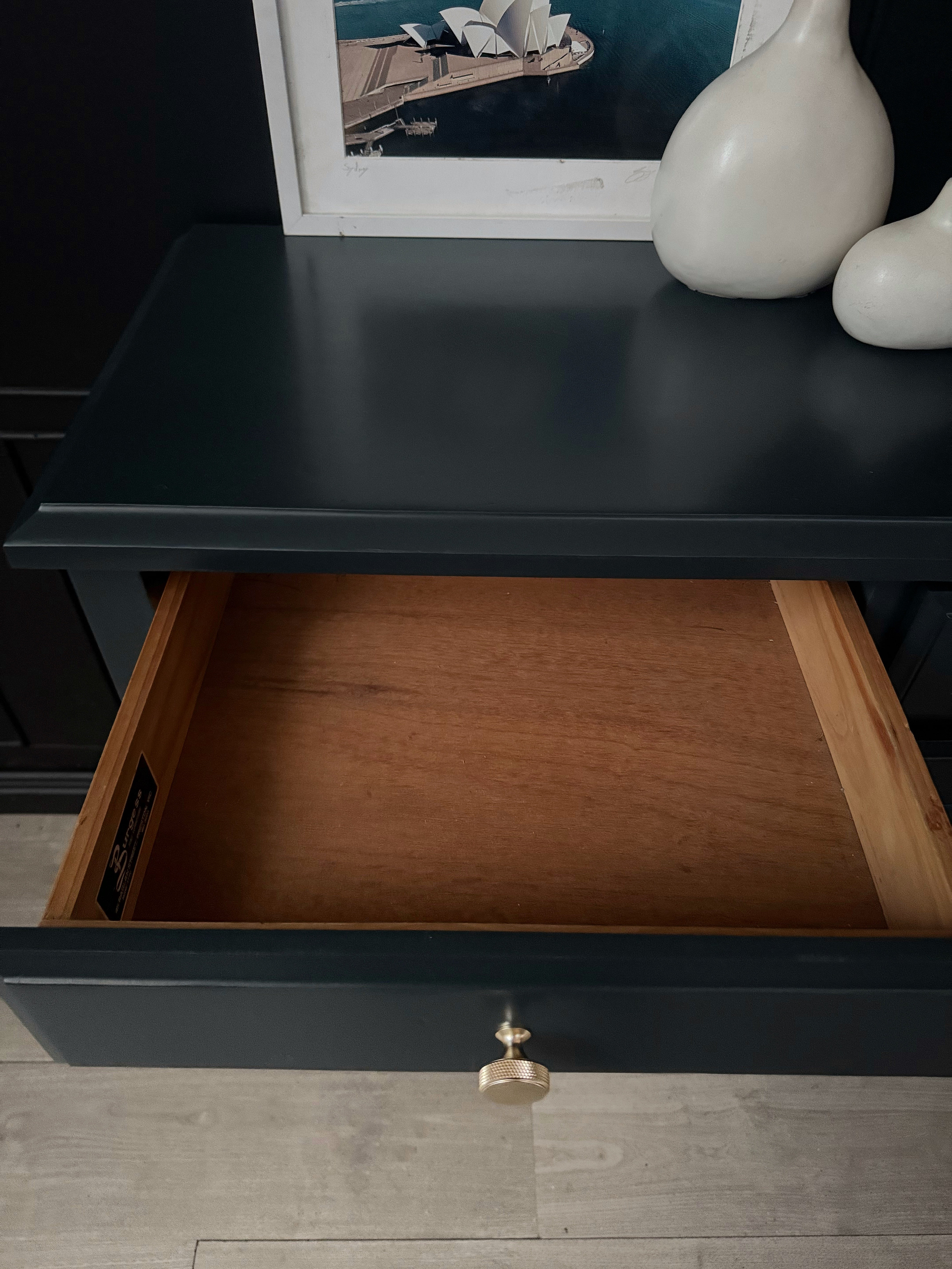 ‘Burgess Furniture’ sideboard buffet - medium/dark blue