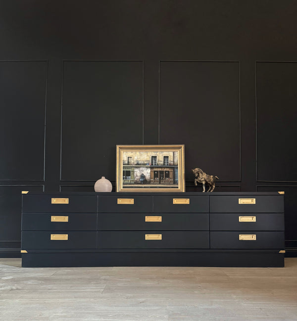 Mid-century dresser black, view 2