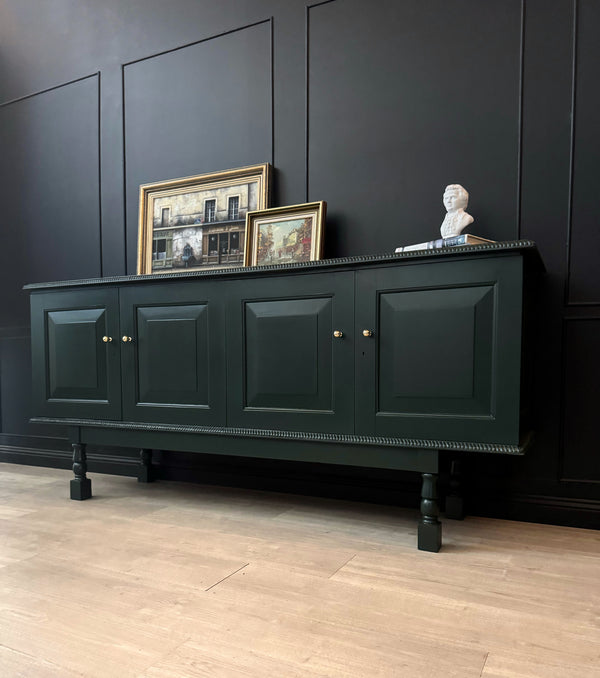Mid-century sideboard forest green, view 2