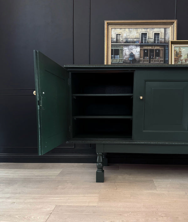 Mid-century sideboard forest green, view 5