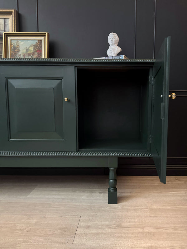 Mid-century sideboard forest green, view 7