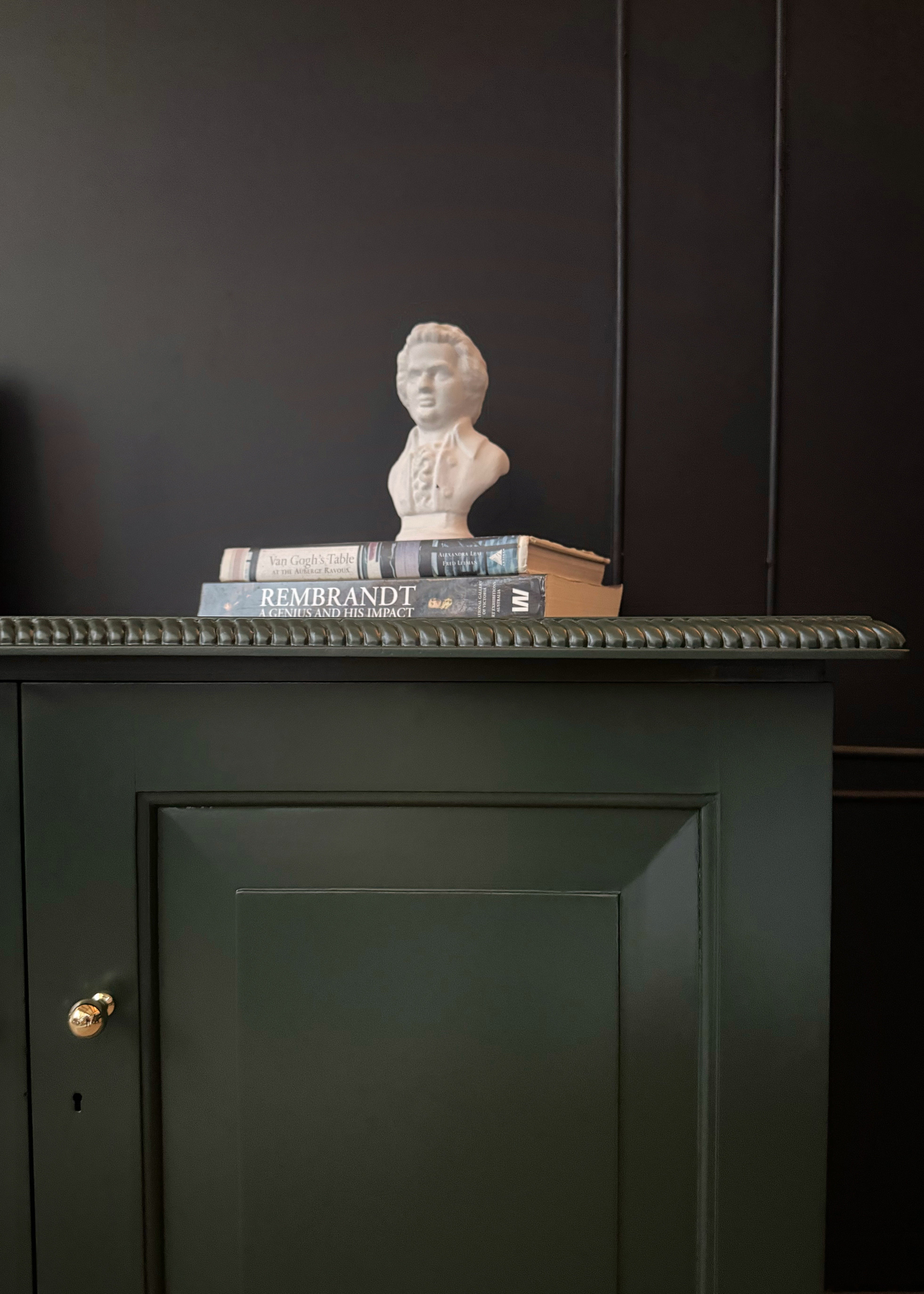 Fabulous Dark Green 4 door cabinet / sideboard / credenza / buffet