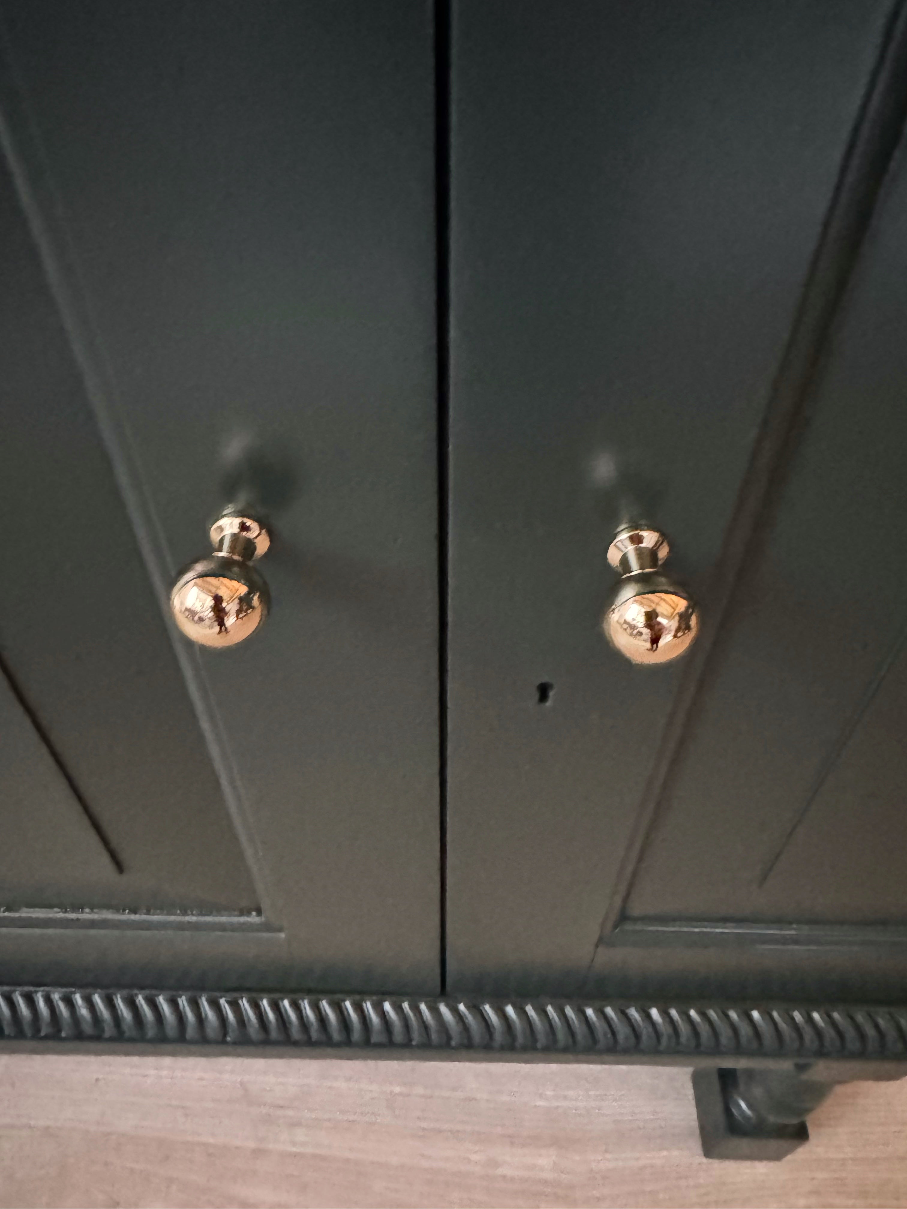 Fabulous Dark Green 4 door cabinet / sideboard / credenza / buffet