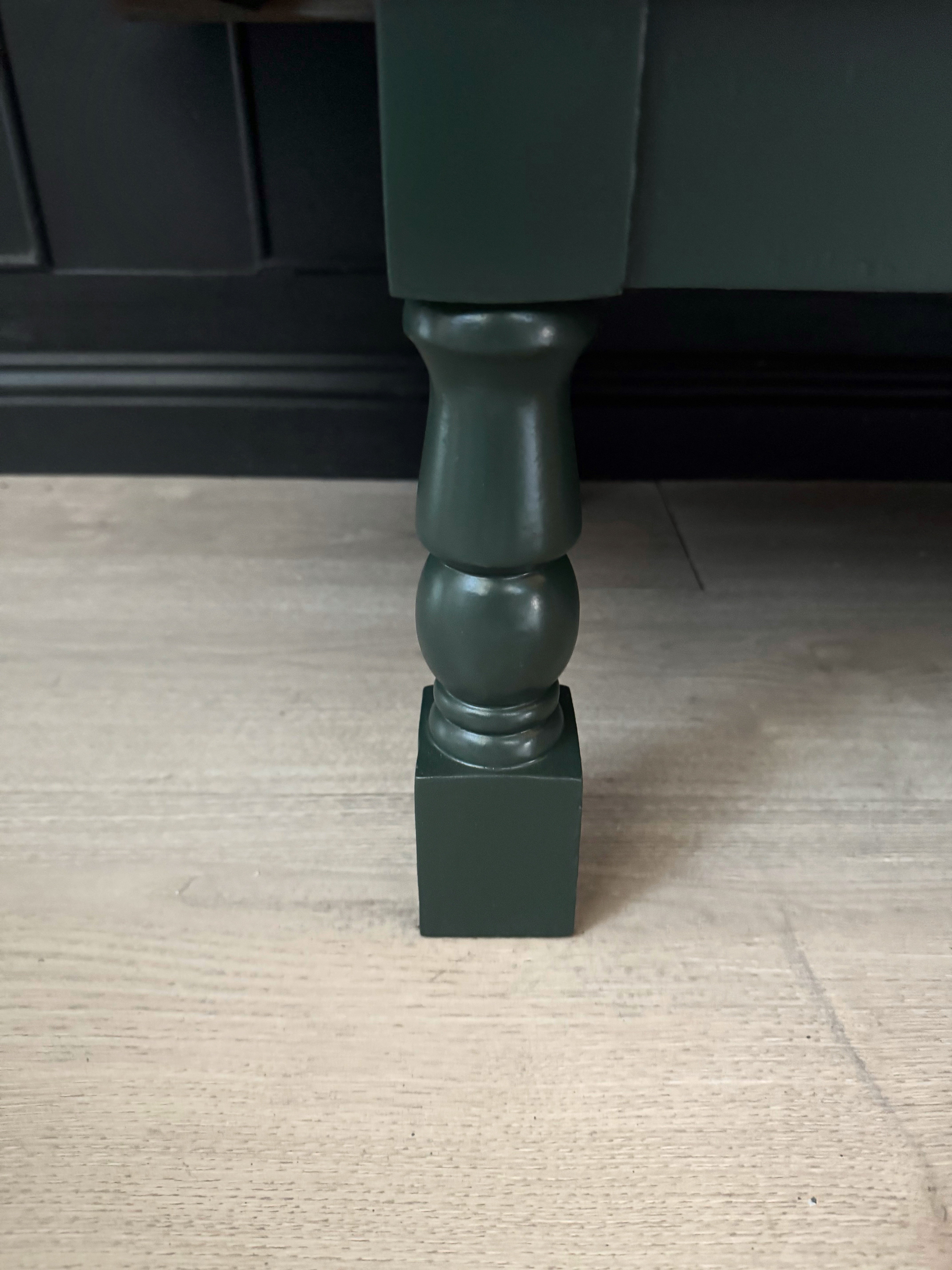 Fabulous Dark Green 4 door cabinet / sideboard / credenza / buffet