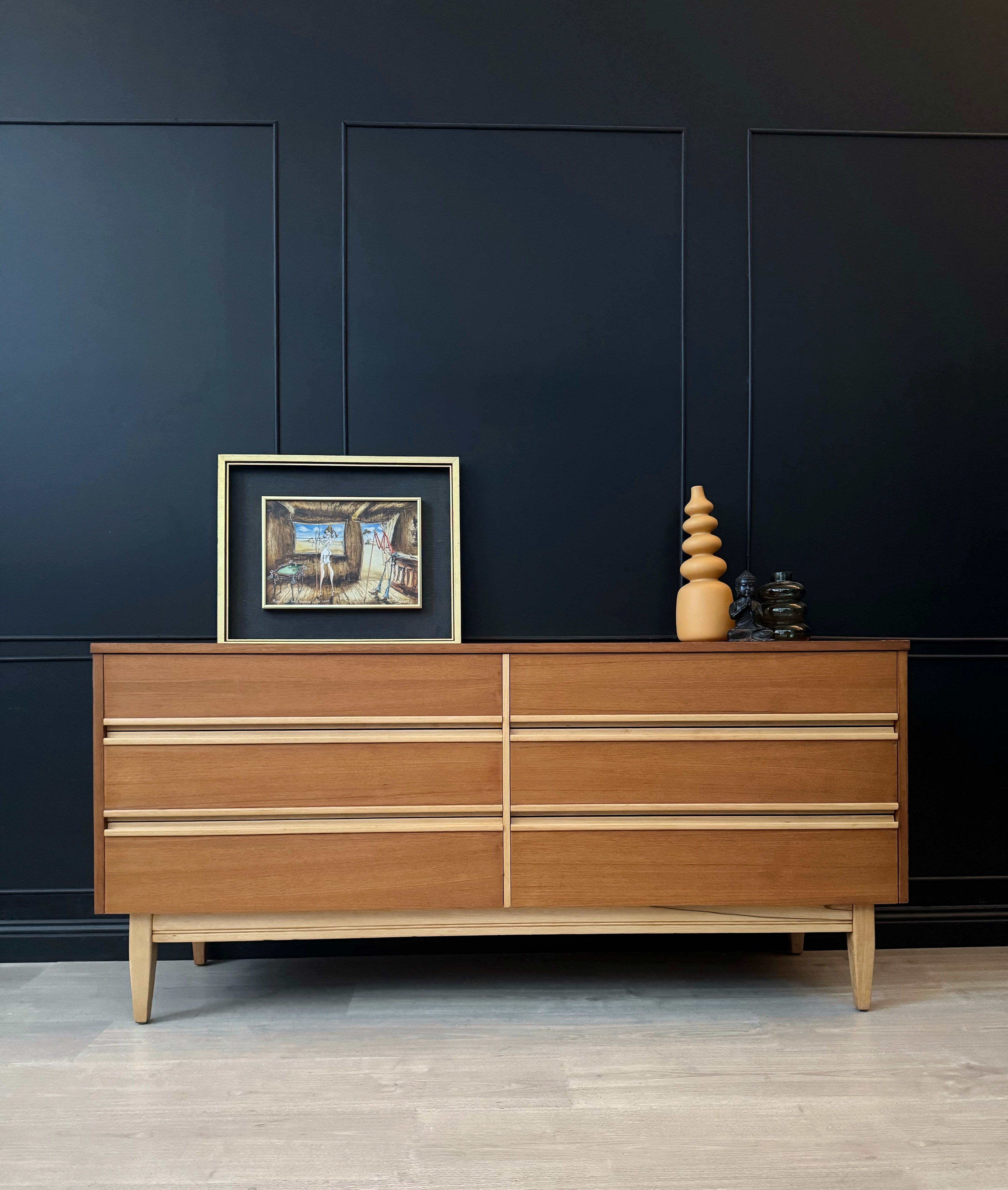 ‘Reliance Furniture’ vintage 6 drawer mid century dresser