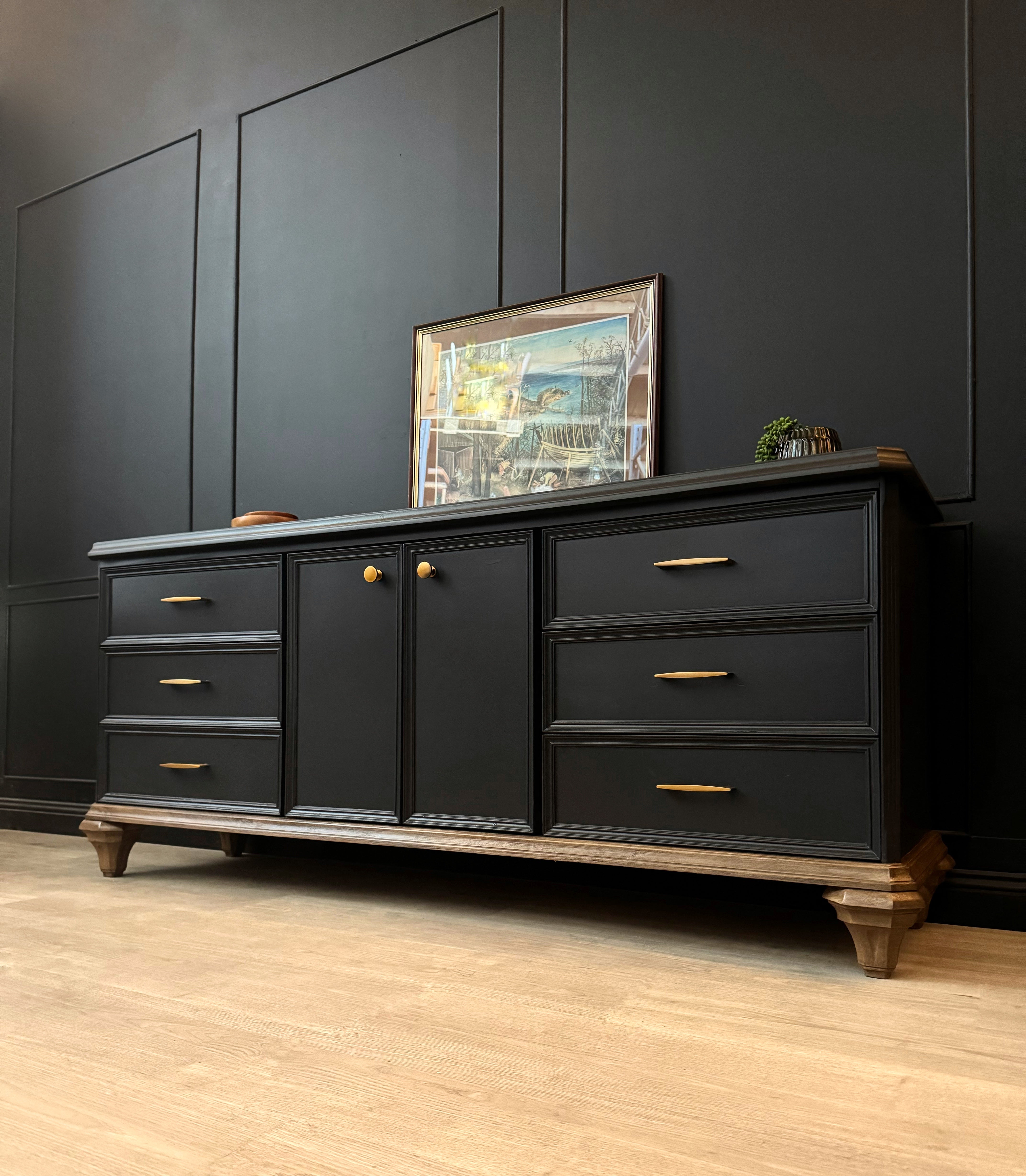 ‘CRO Furniture’ vintage dresser / sideboard - dark charcoal