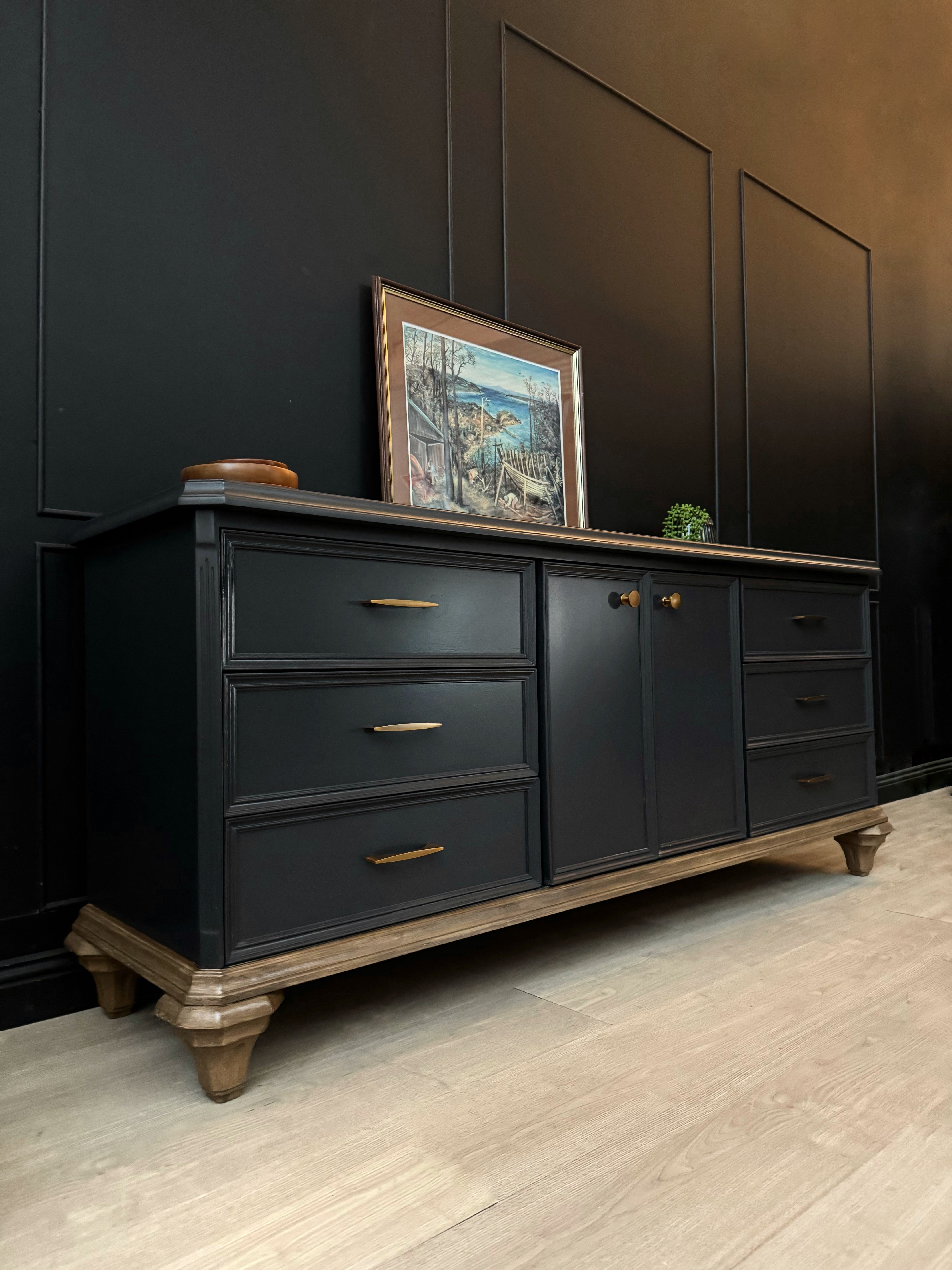 ‘CRO Furniture’ vintage dresser / sideboard - dark charcoal