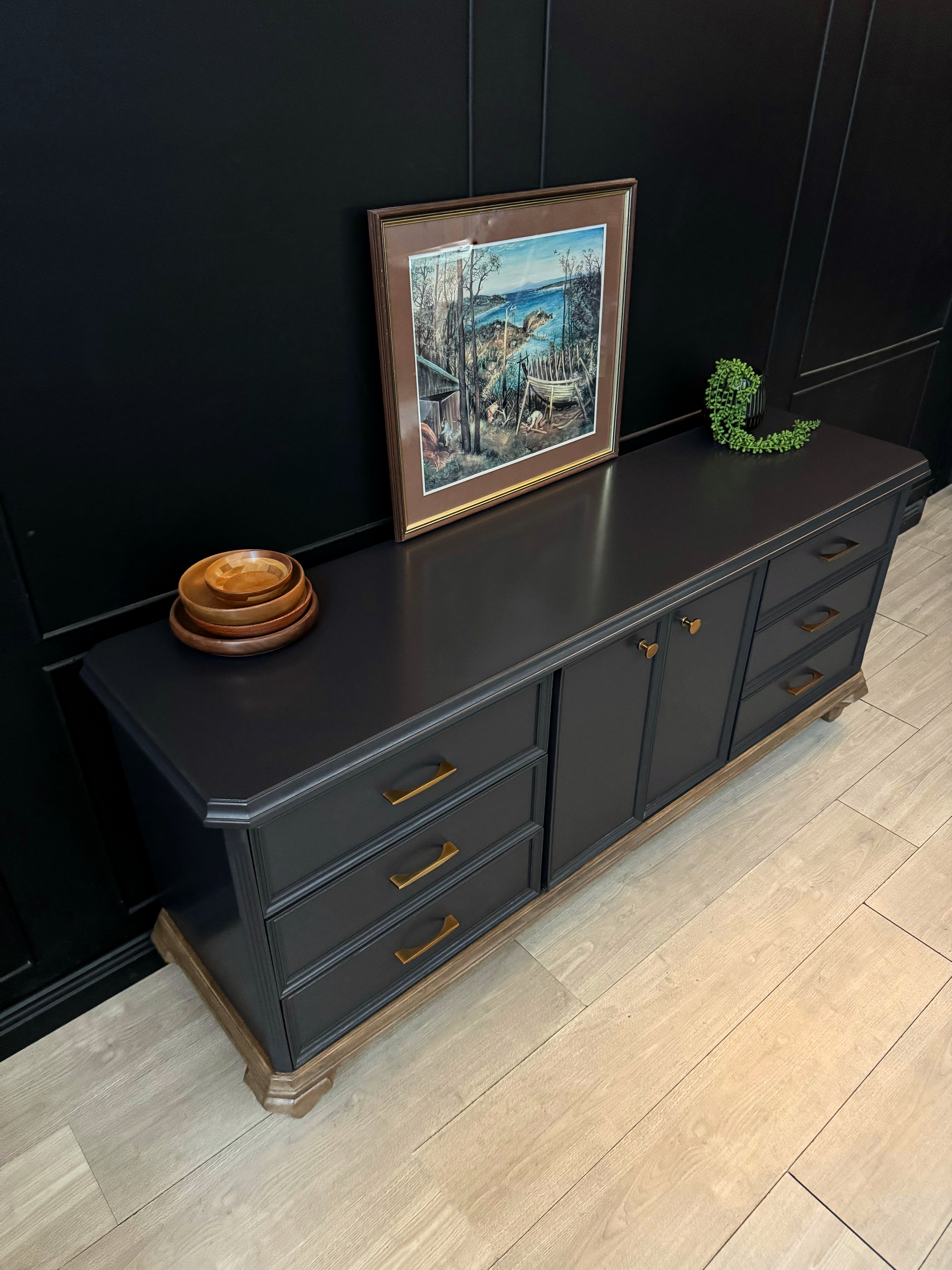 ‘CRO Furniture’ vintage dresser / sideboard - dark charcoal
