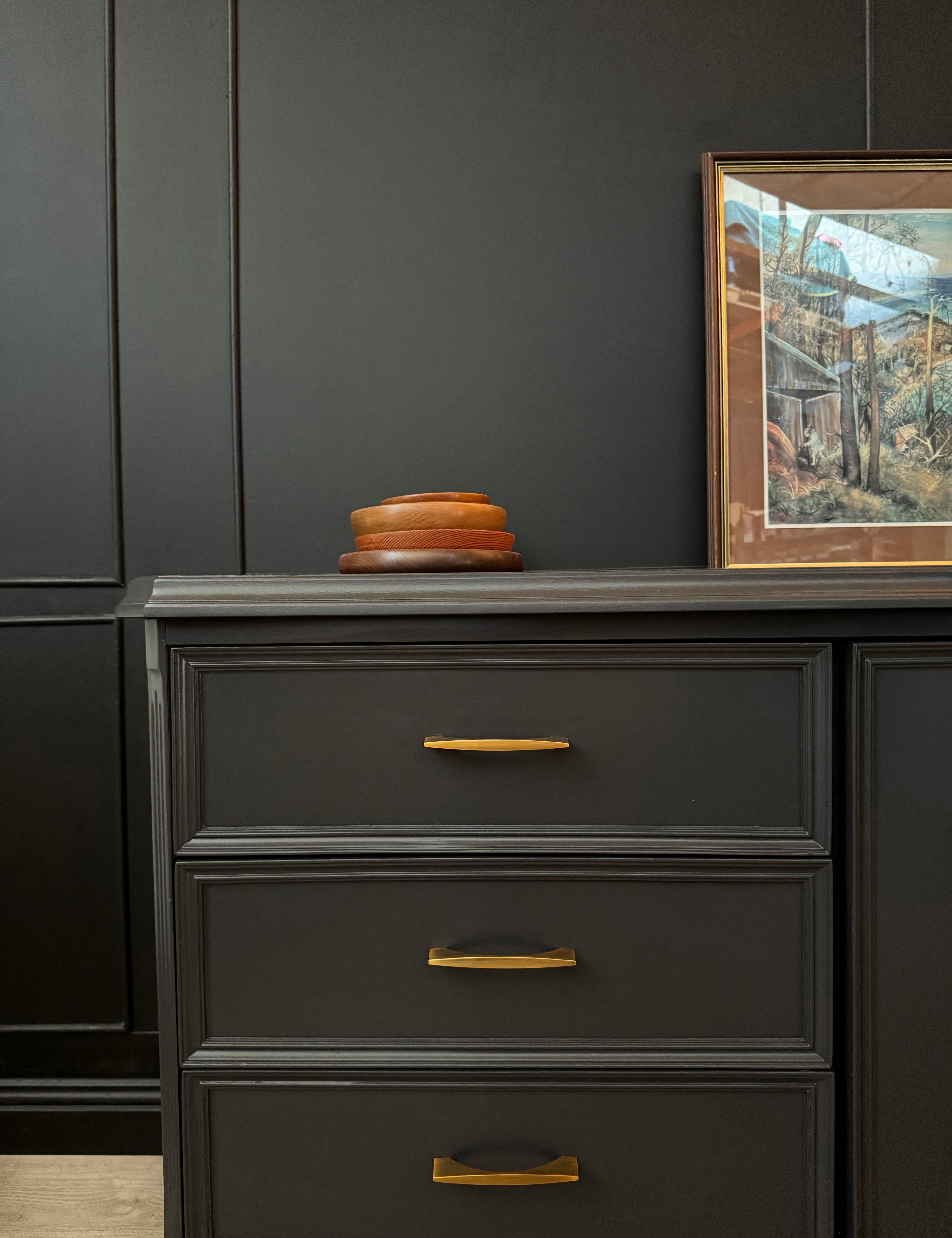 ‘CRO Furniture’ vintage dresser / sideboard - dark charcoal