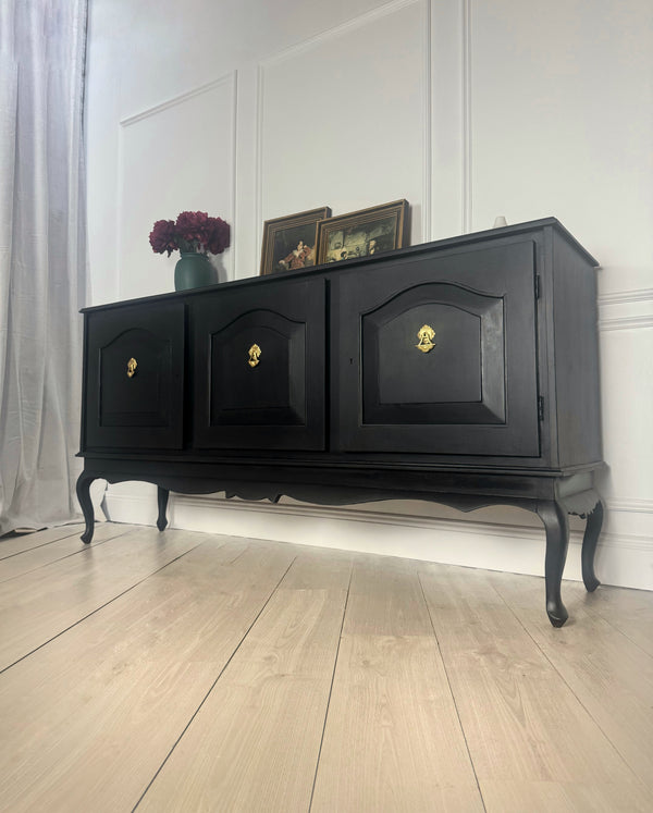 Mid-century cabinet black, view 2