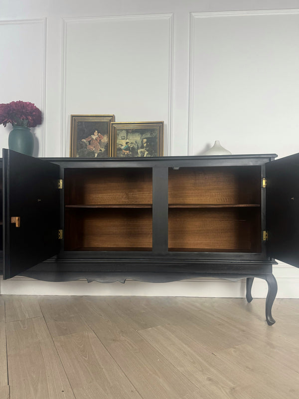 Mid-century cabinet black, view 6